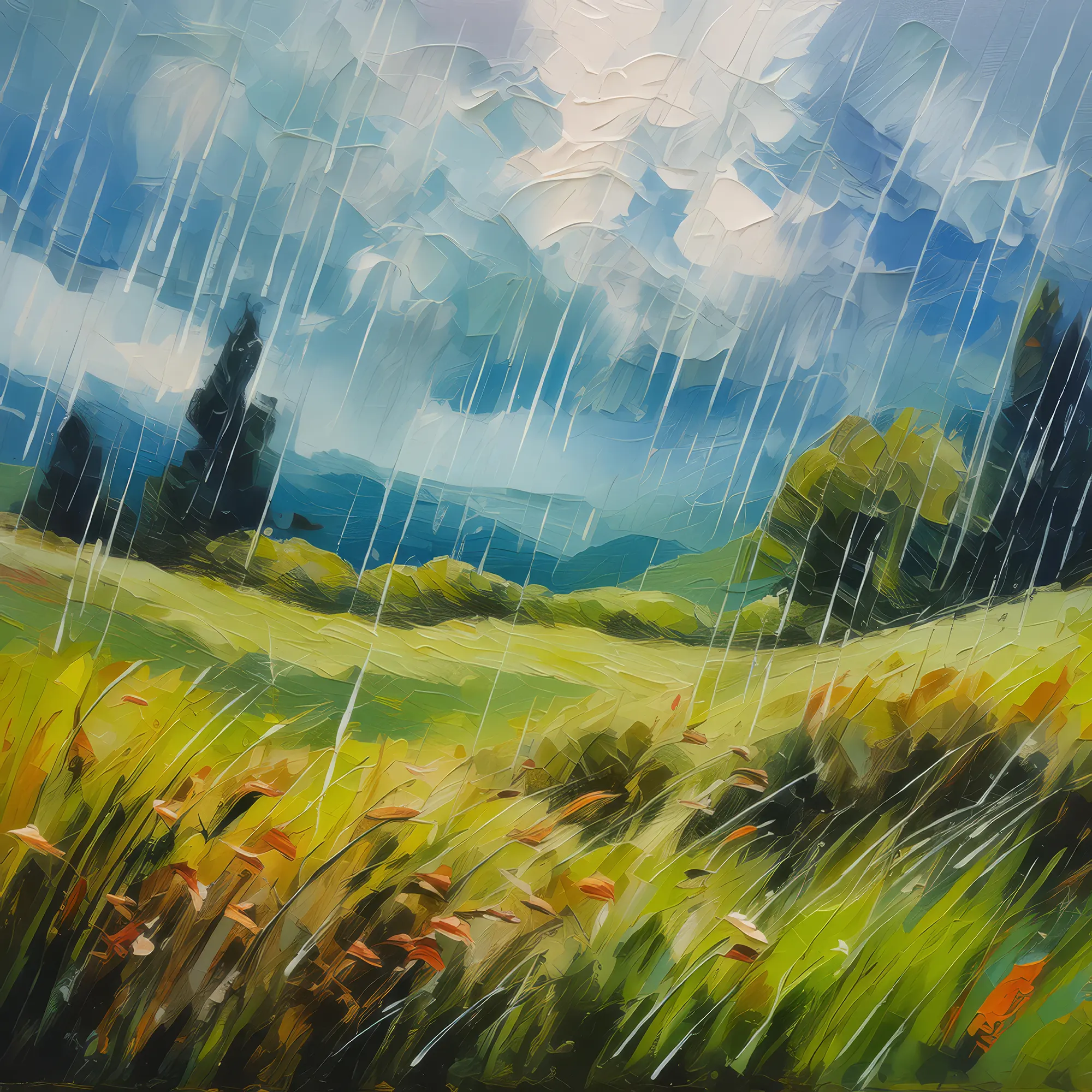 Painting: Prairie Rain Shower