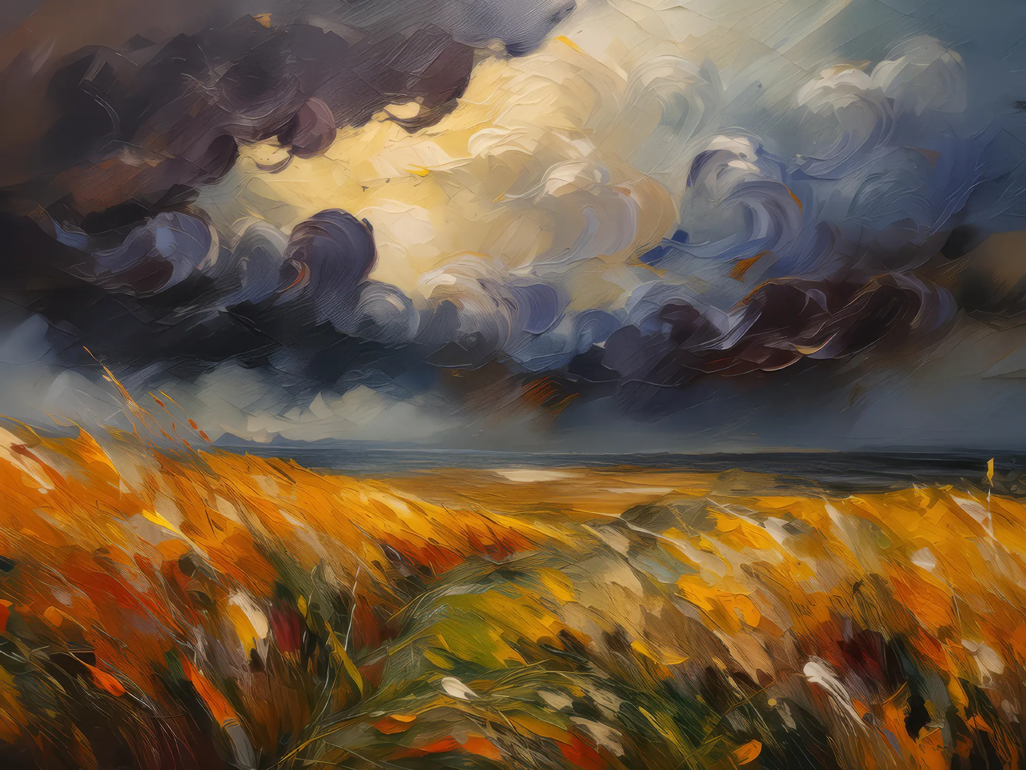 Painting: Prairie Storm Clouds