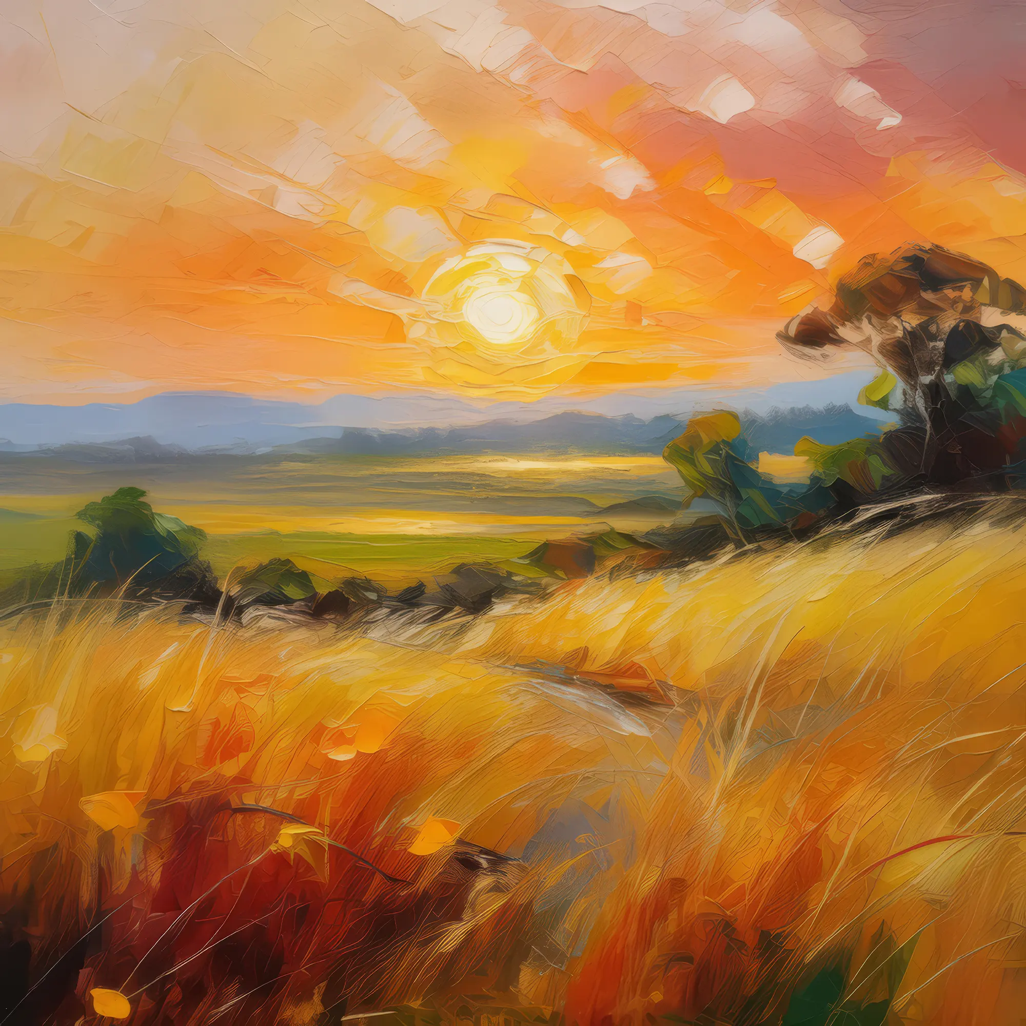Painting: Prairie Sunrise