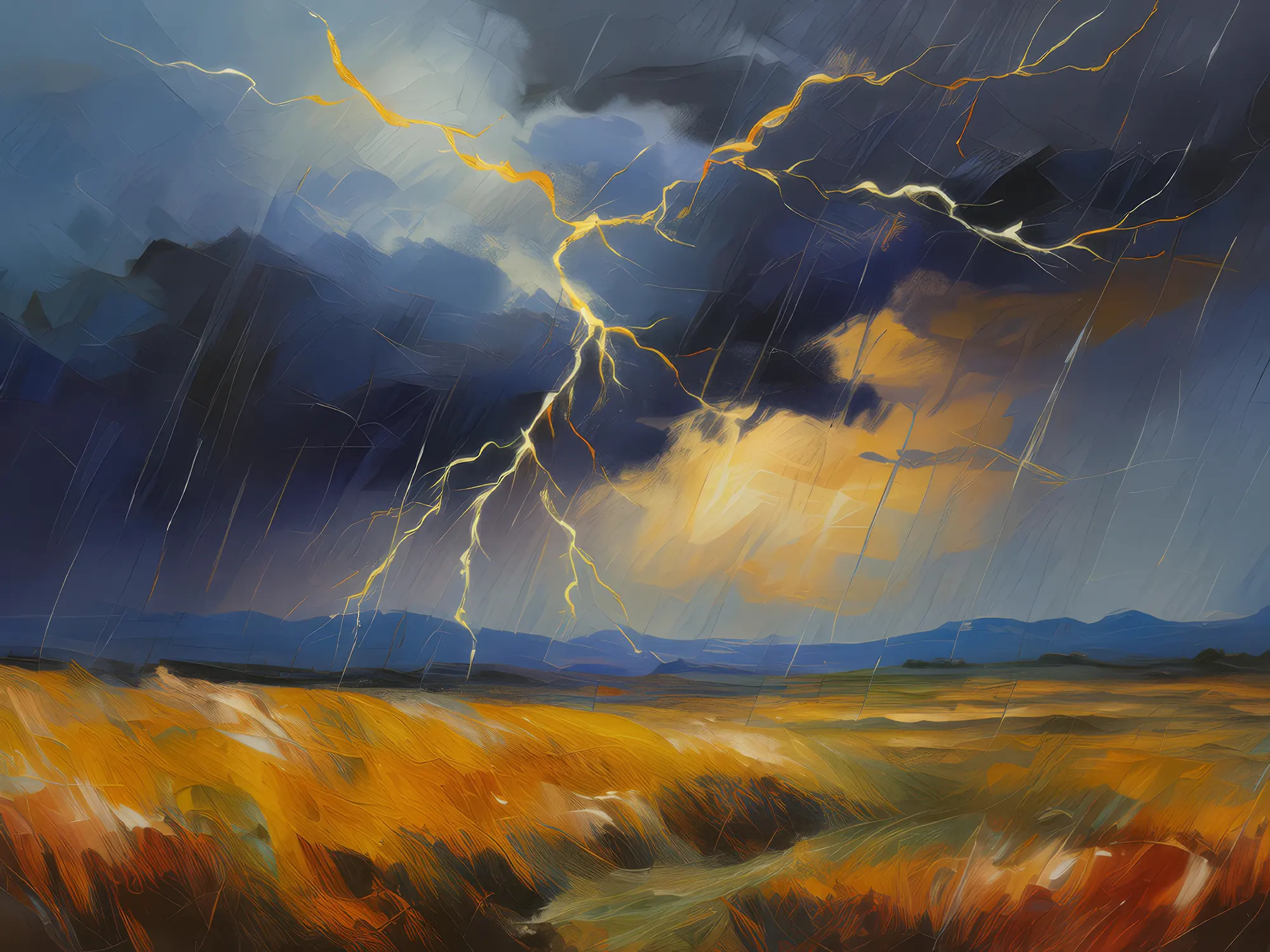 Painting: Prairie Thunderstorm