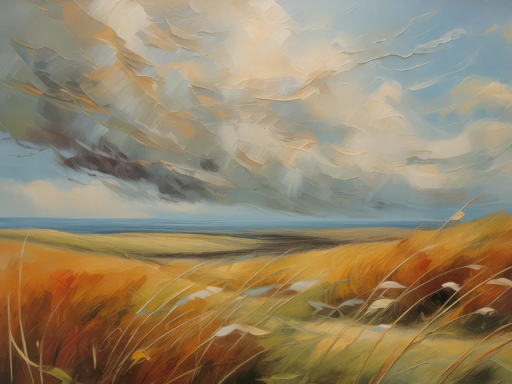 Painting: Prairie Windy Day