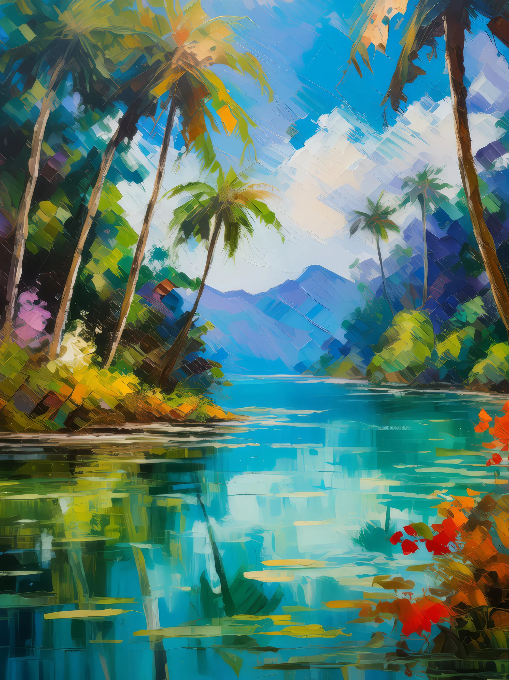 Painting: Quiet Tropical Lagoon
