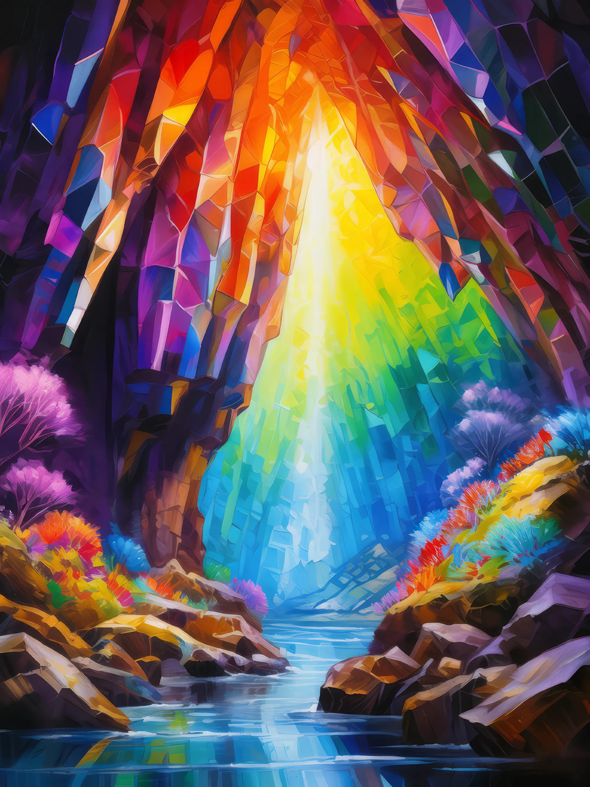 Painting: Rainbow Cave Grotto