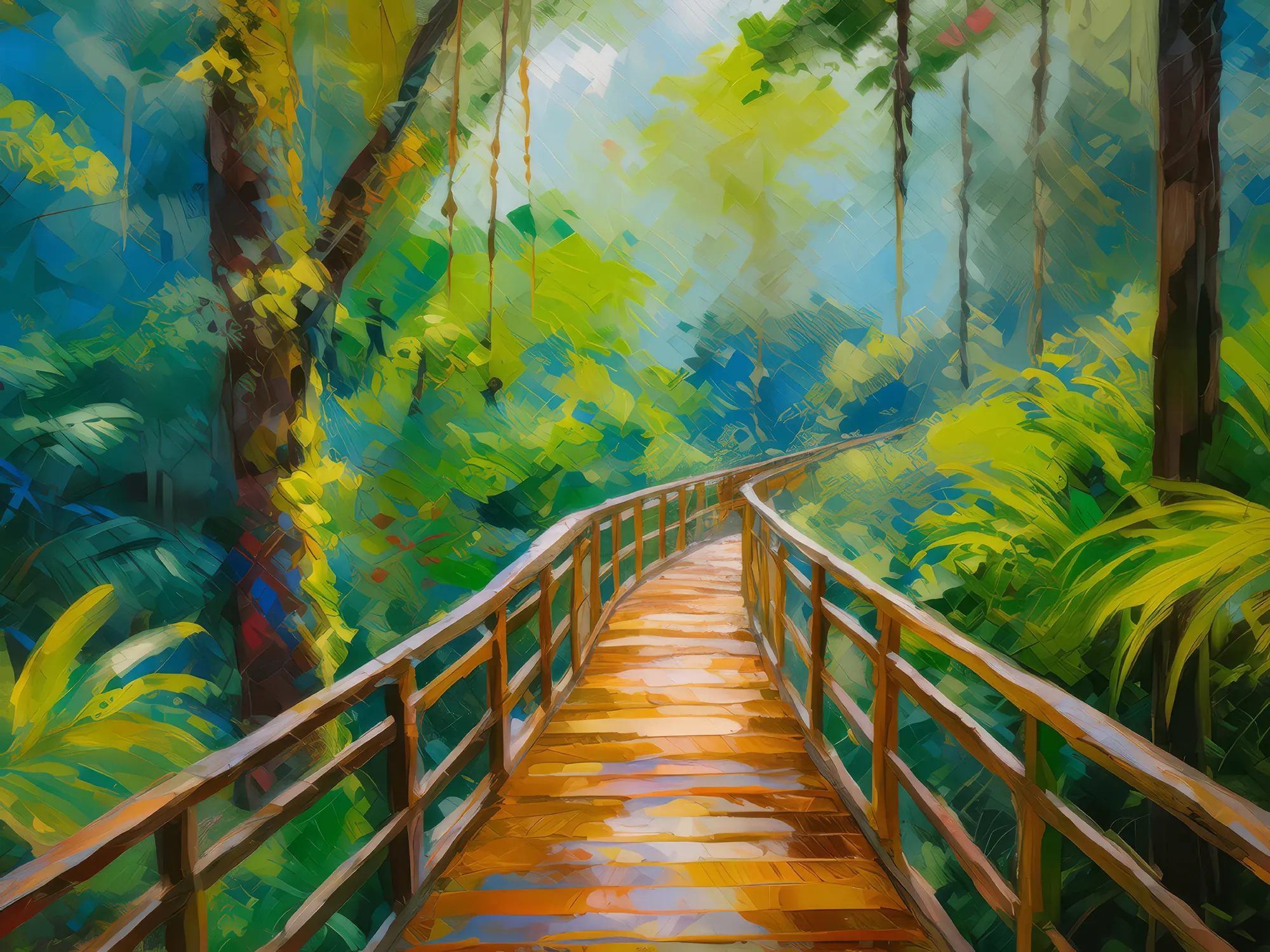 Painting: Rainforest Canopy Walk