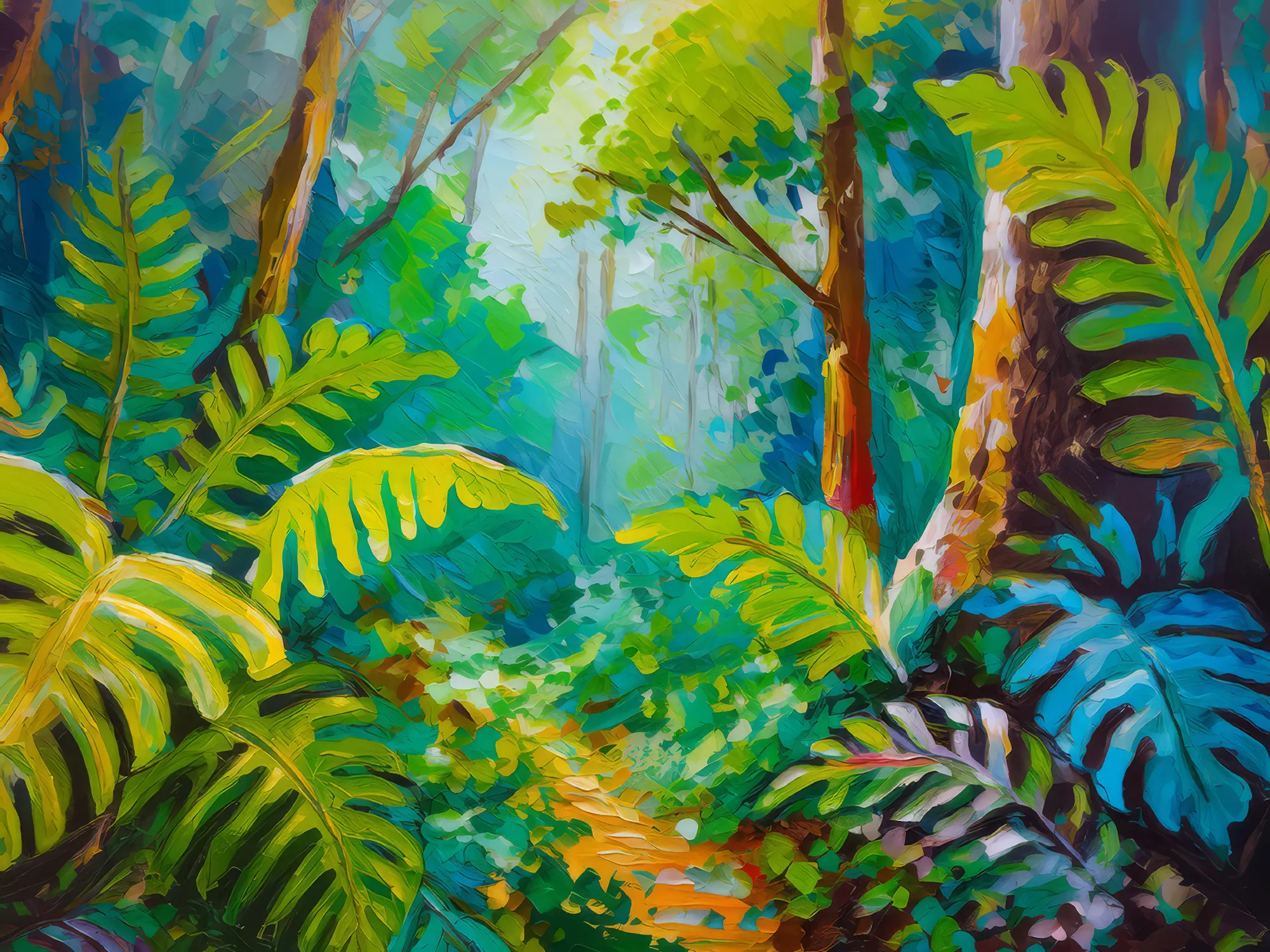 Painting: Rainforest Lush Understory