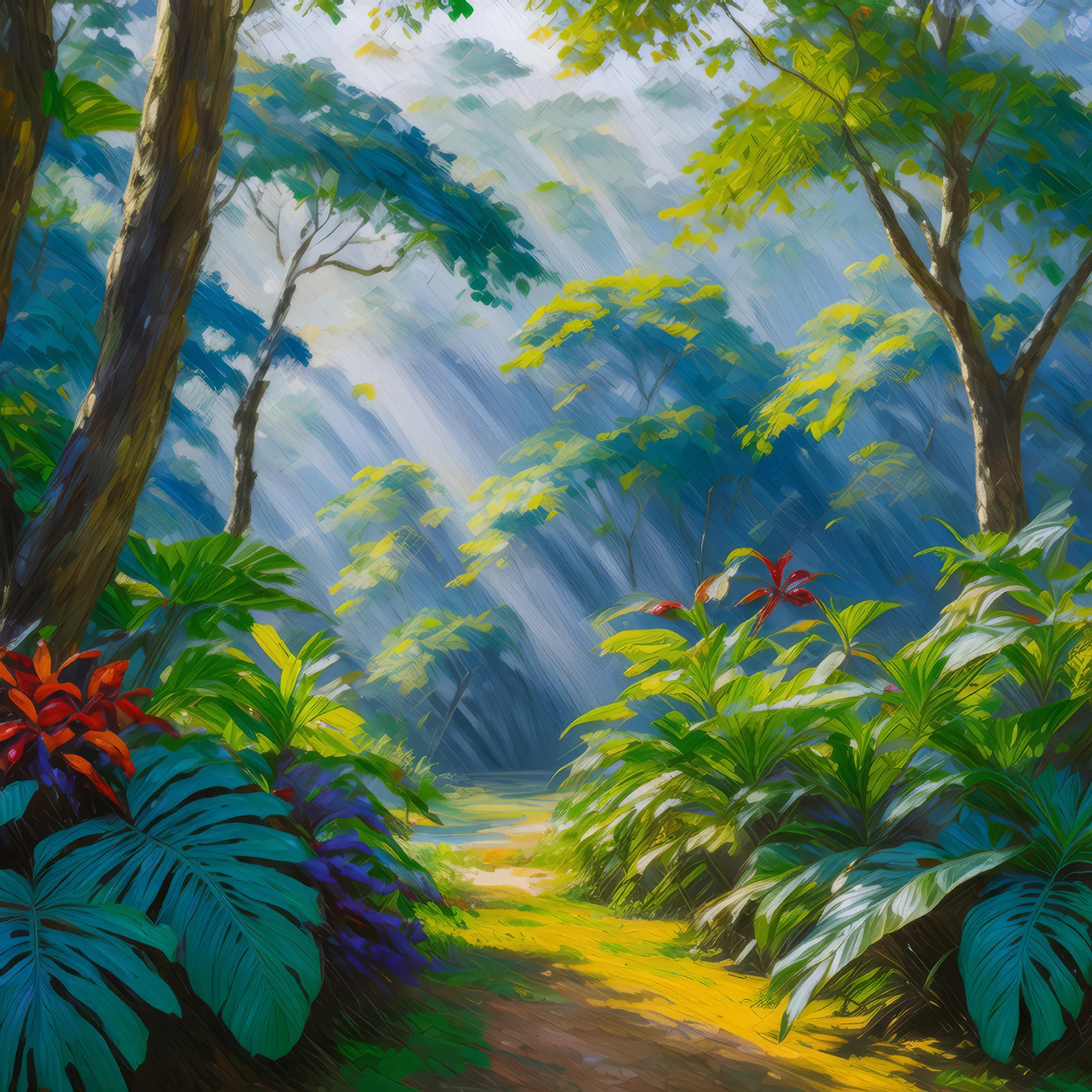 Painting: Rainforest Morning Mist
