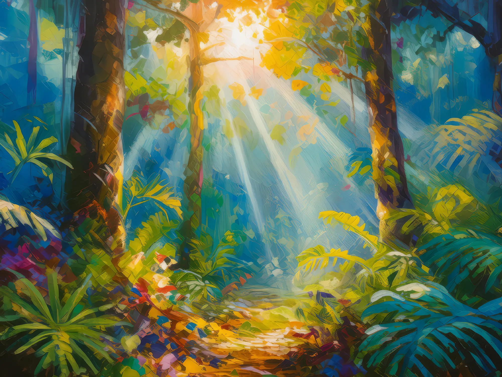 Painting: Rainforest Sunbeam