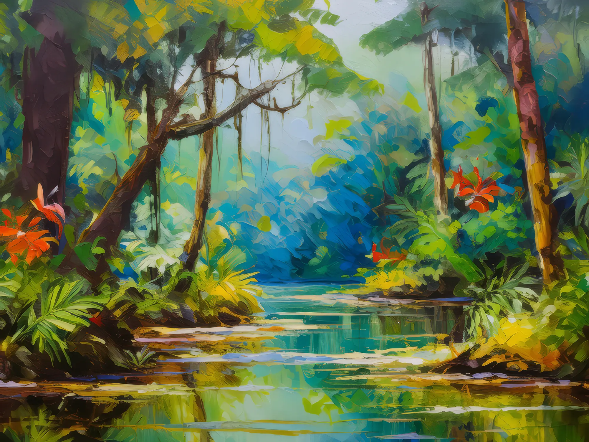 Painting: Rainforest Swamp
