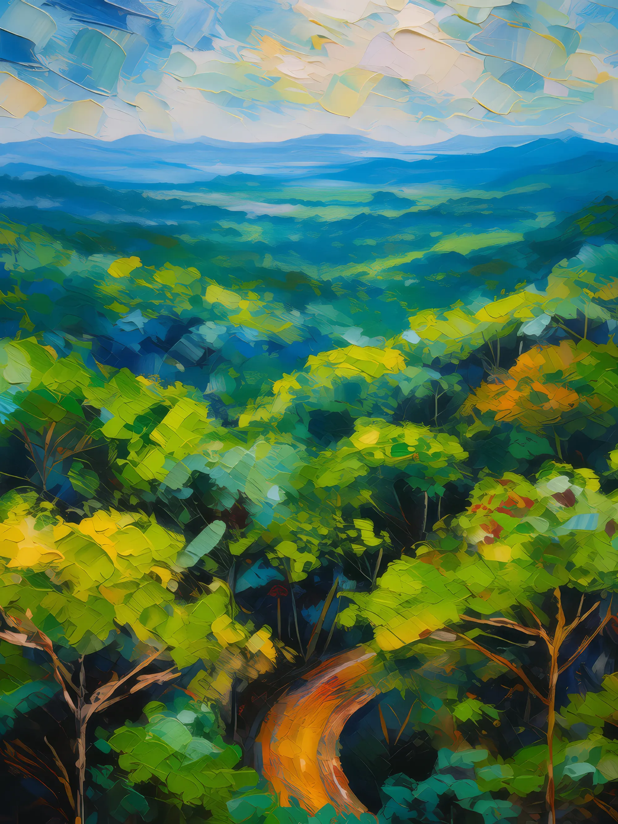 Painting: Rainforest Tree Canopy