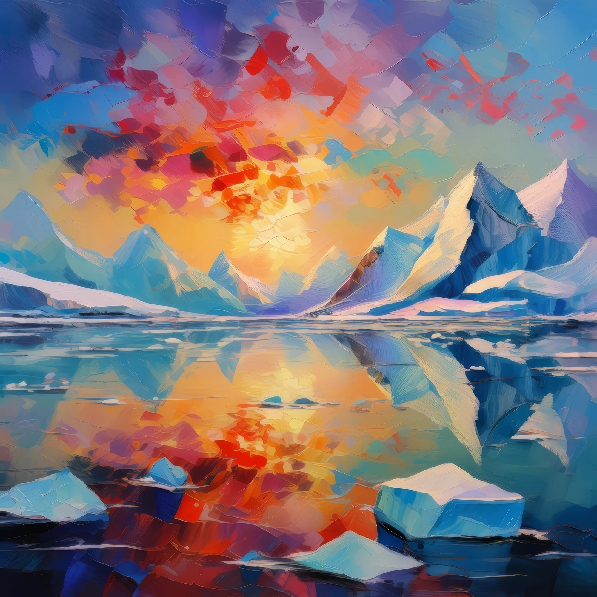 Painting: Reflections on the Ice Cap