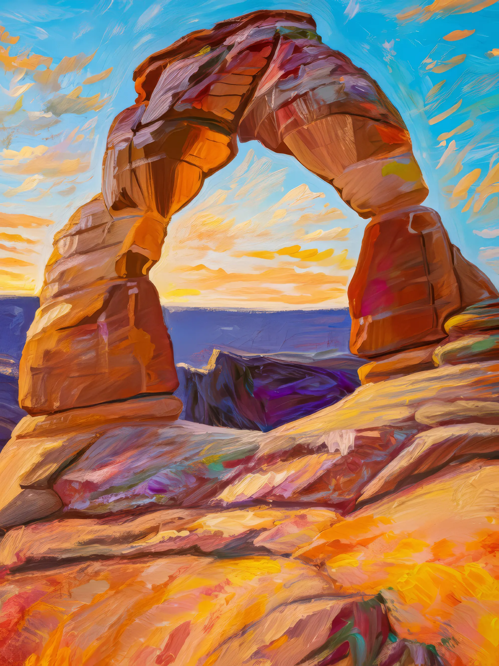 Painting: Rock Formation Arch