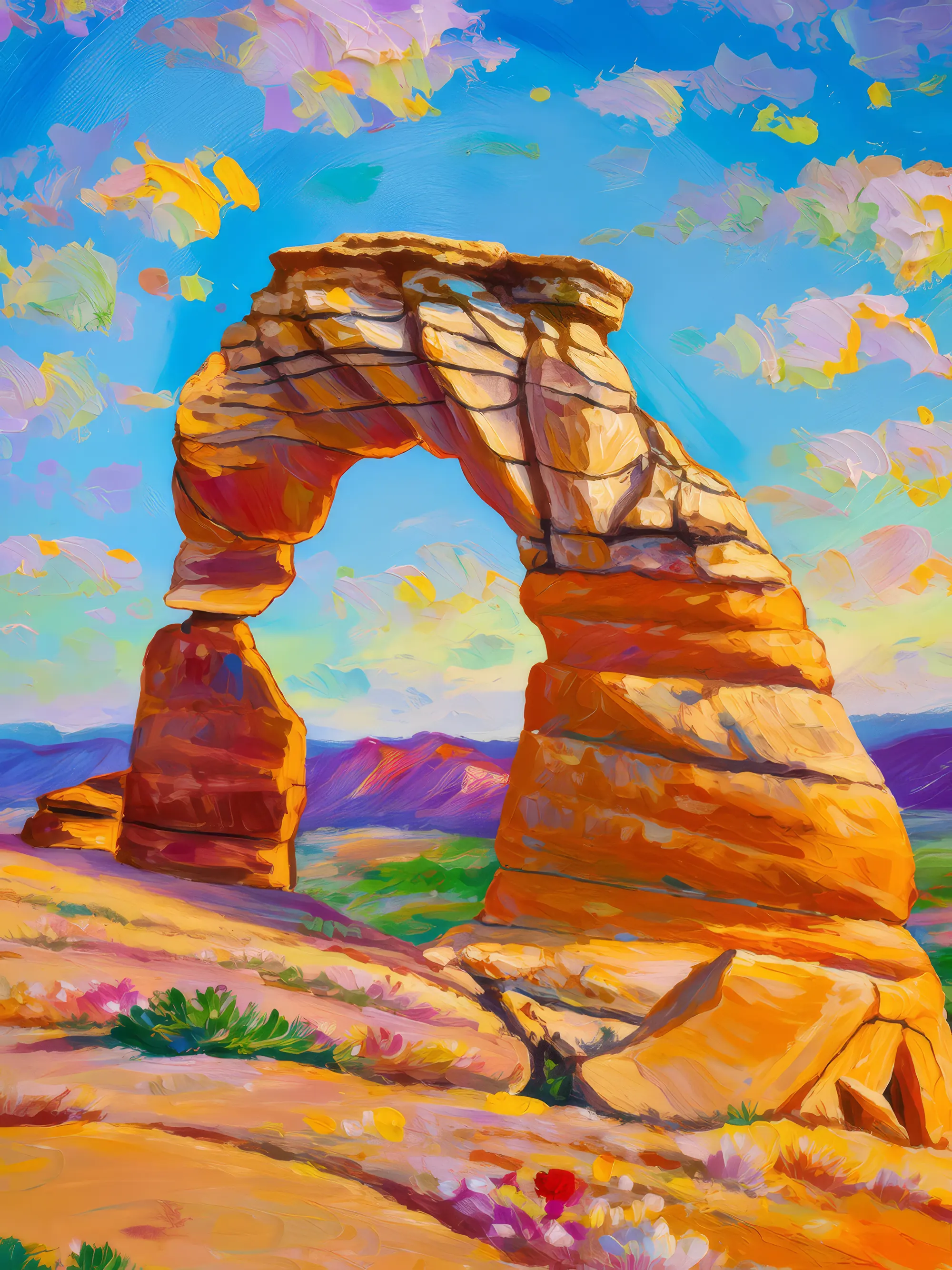 Painting: Rock Formation Archway