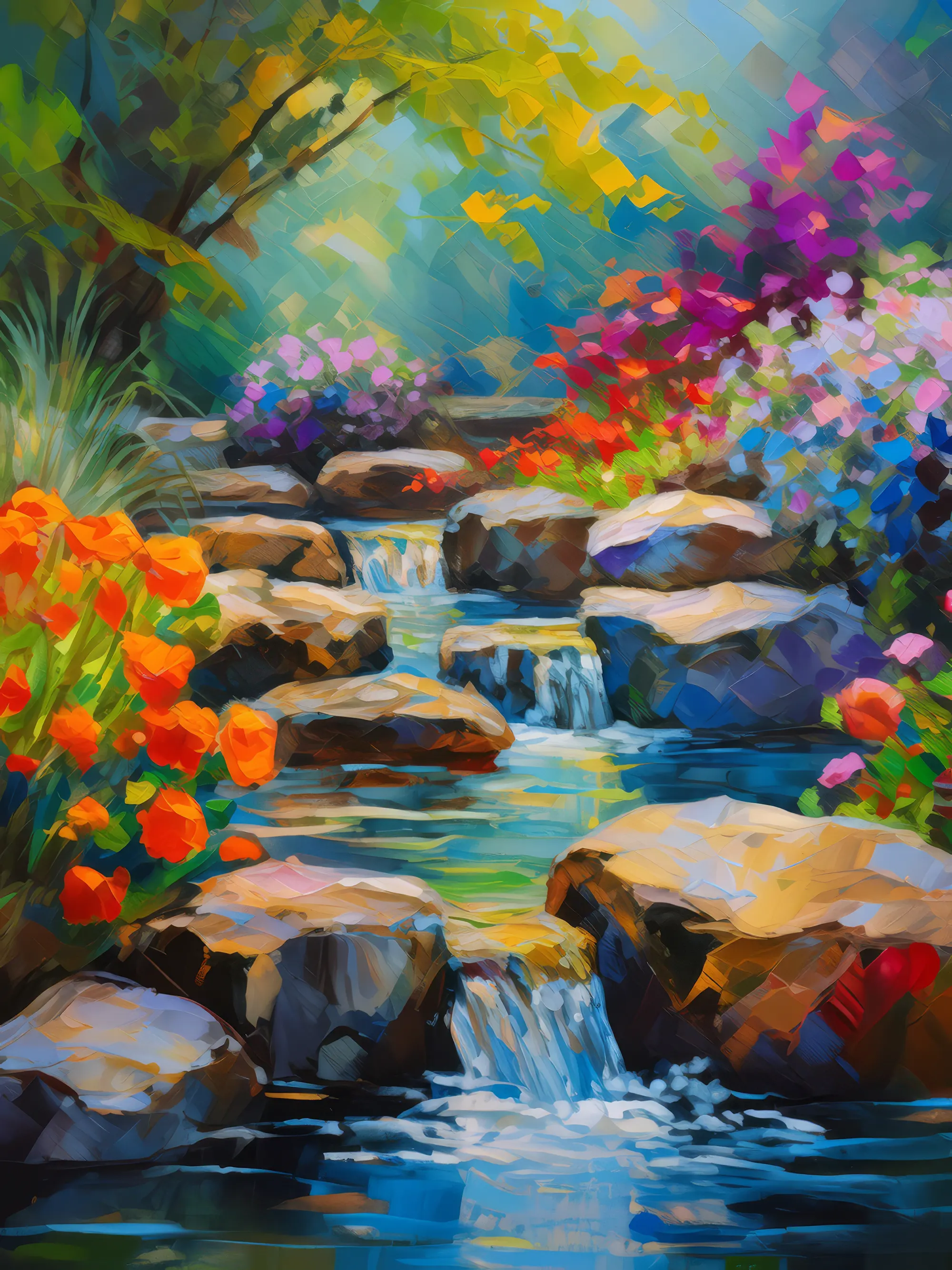 Painting: Rock Garden Tranquility