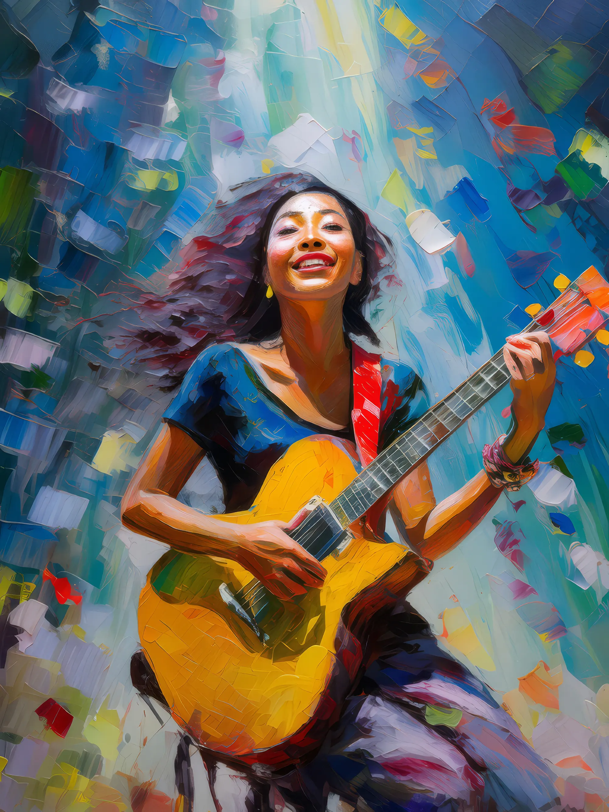 Painting: Rock Guitar Solo Performance