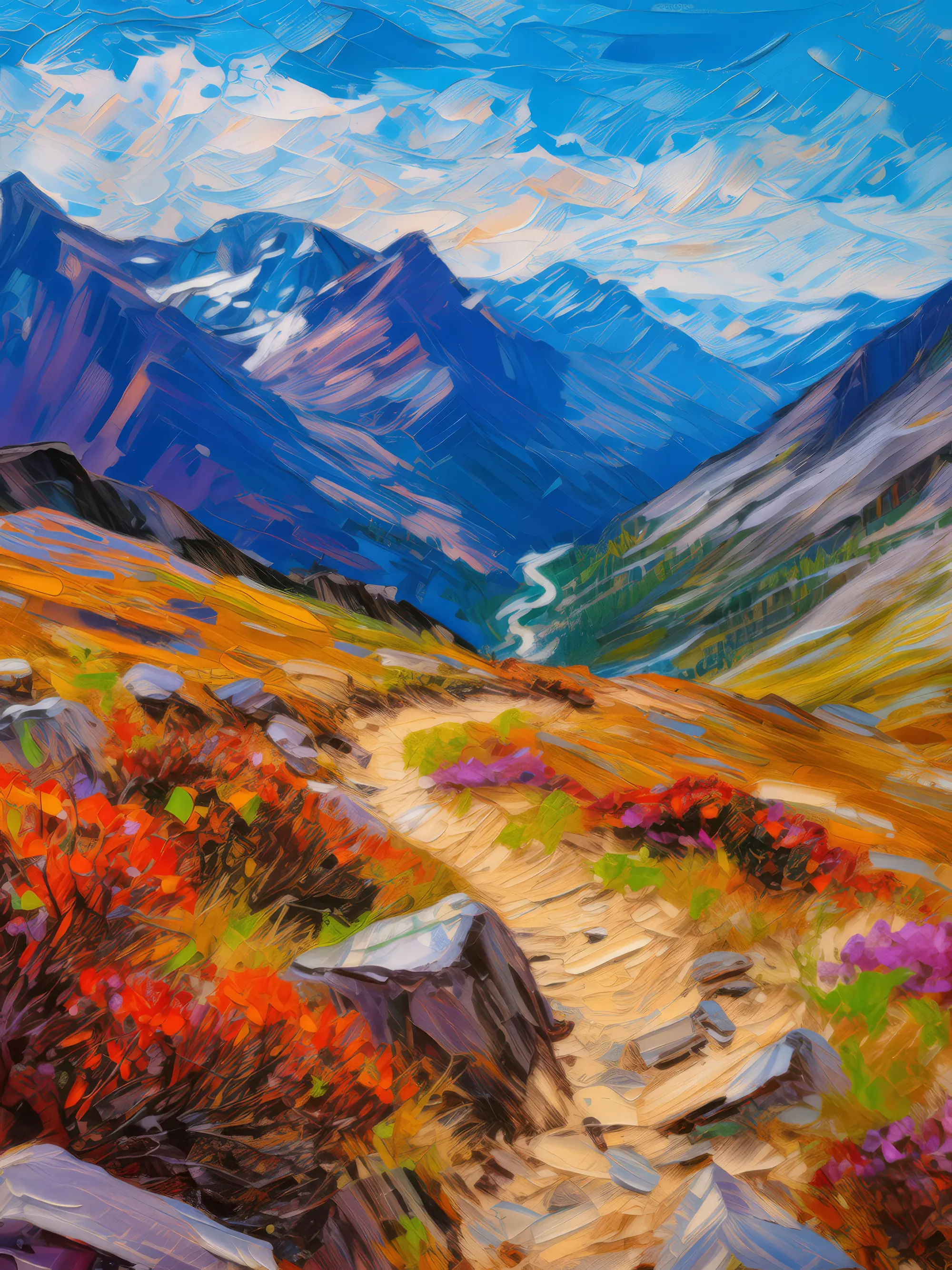 Painting: Rocky Alpine Trail