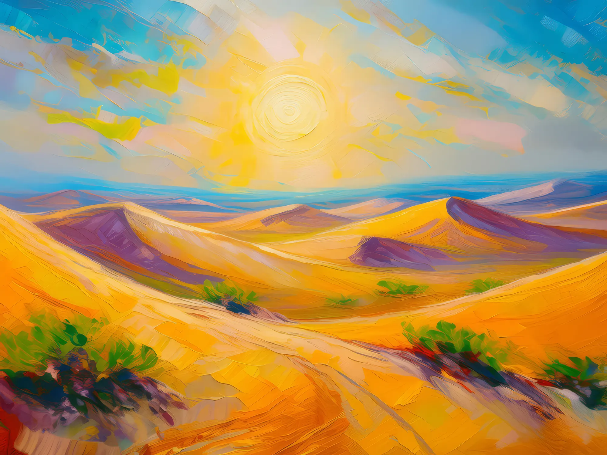 Painting: Rolling Desert Dunes