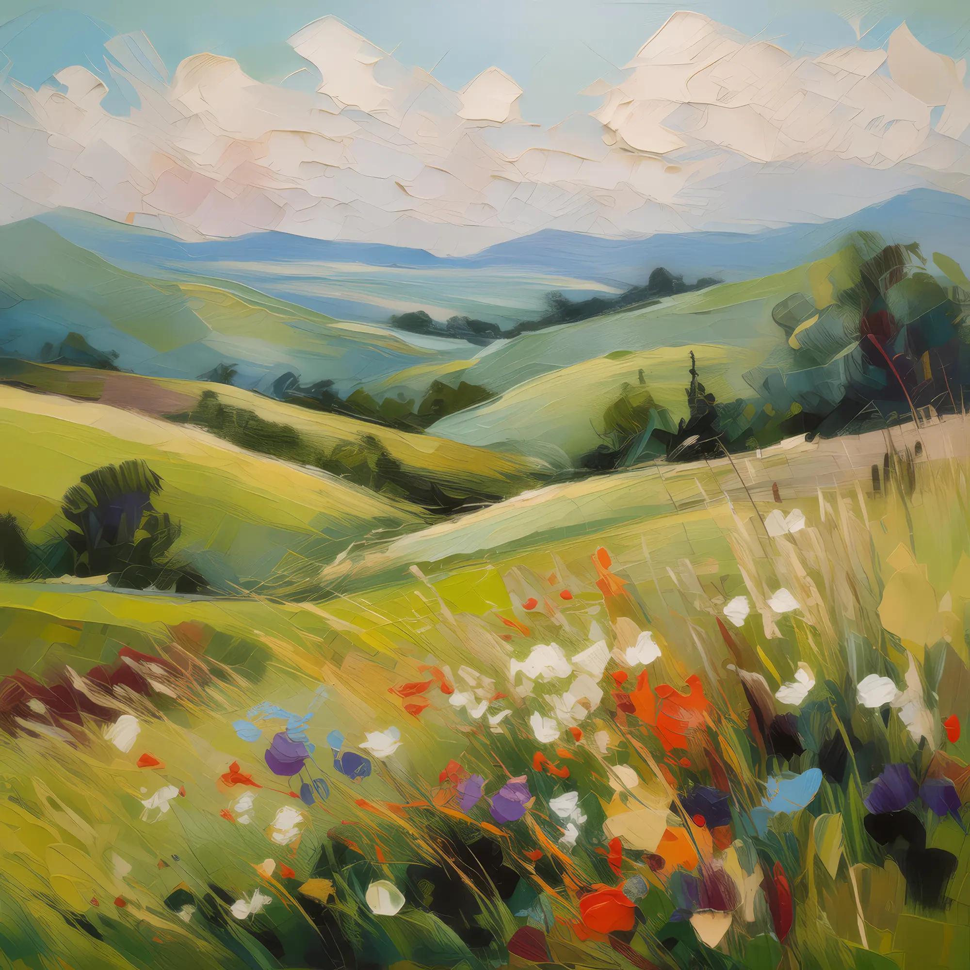 Painting: Rolling Hills Grassland