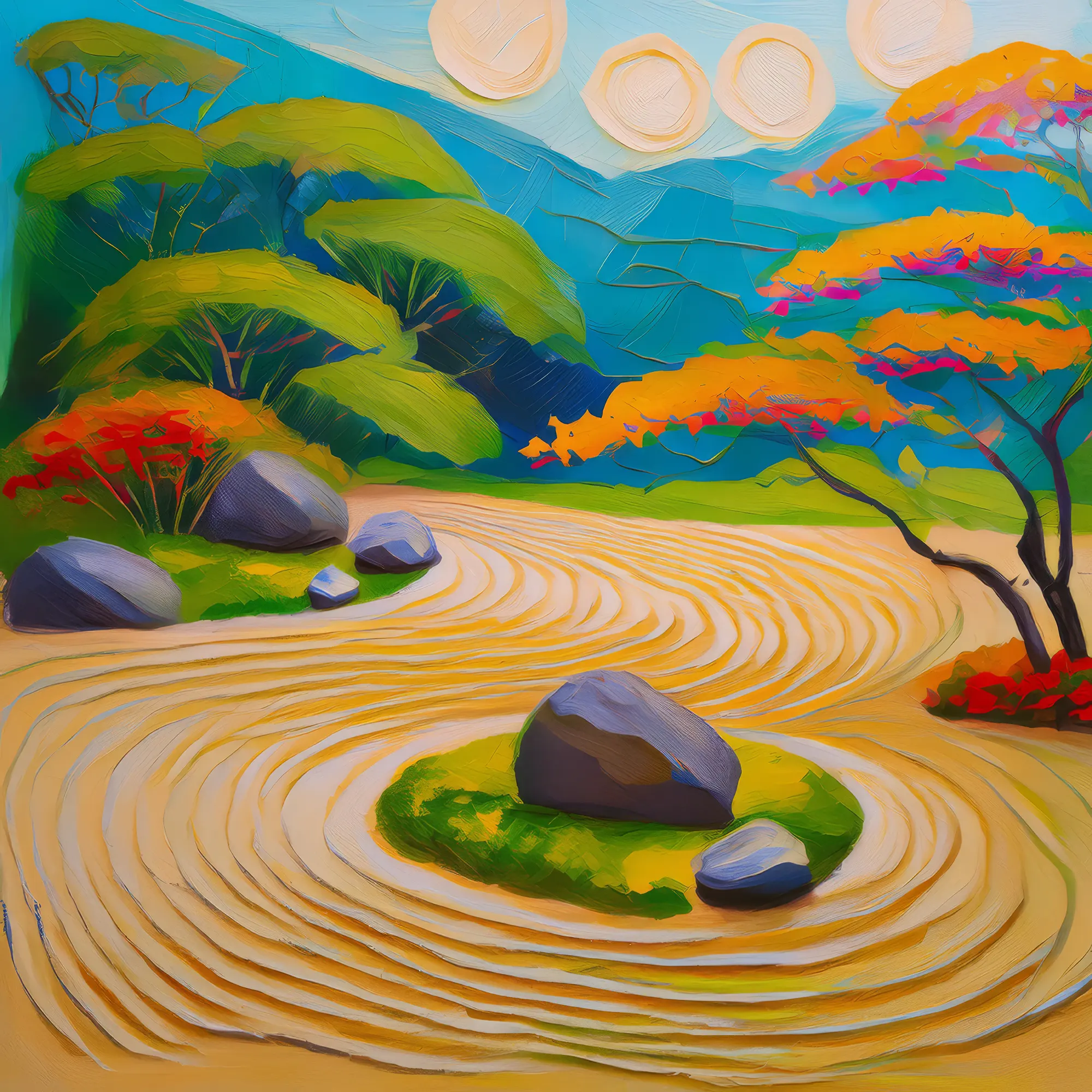 Painting: Sand Garden Art