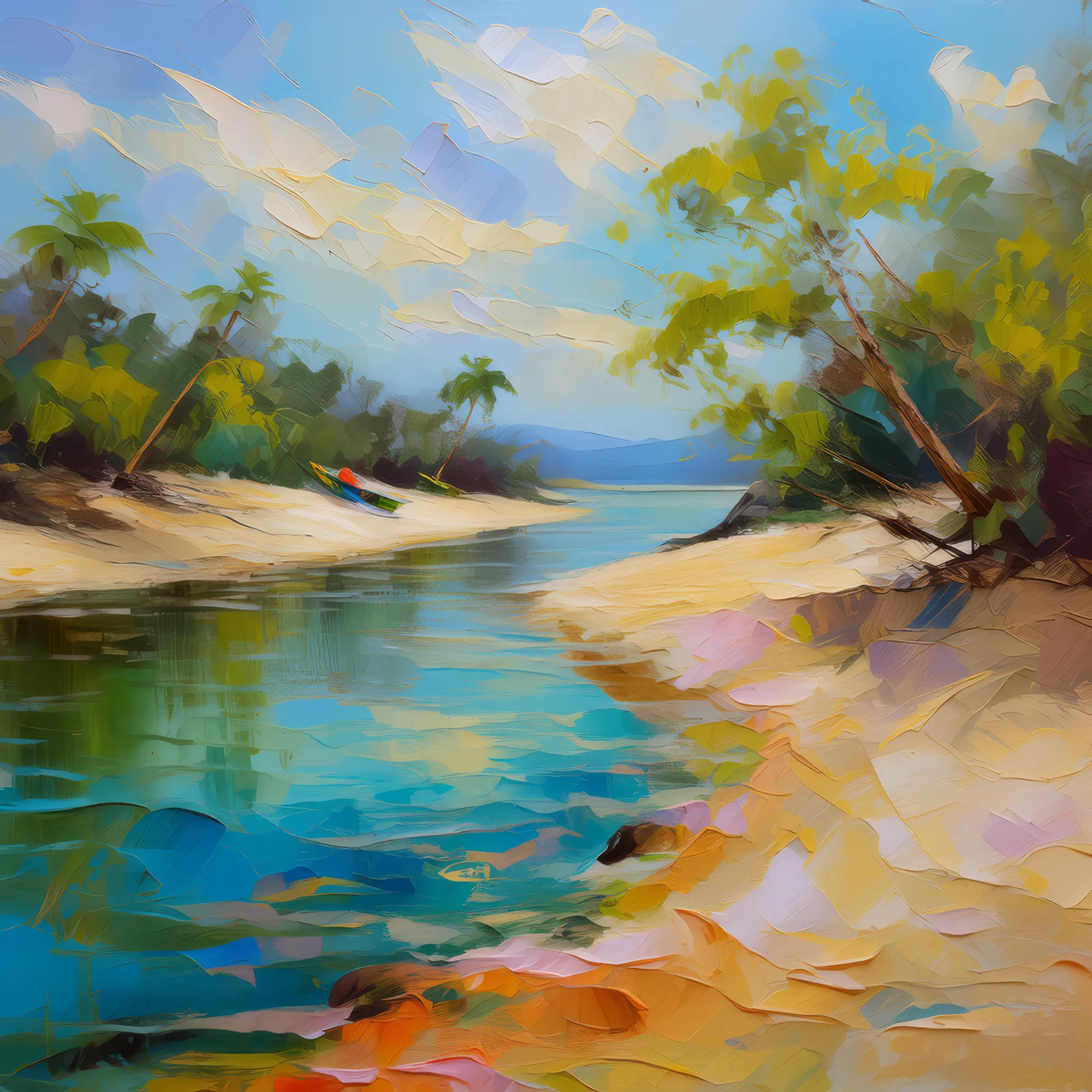 Painting: Sands of the River Delta