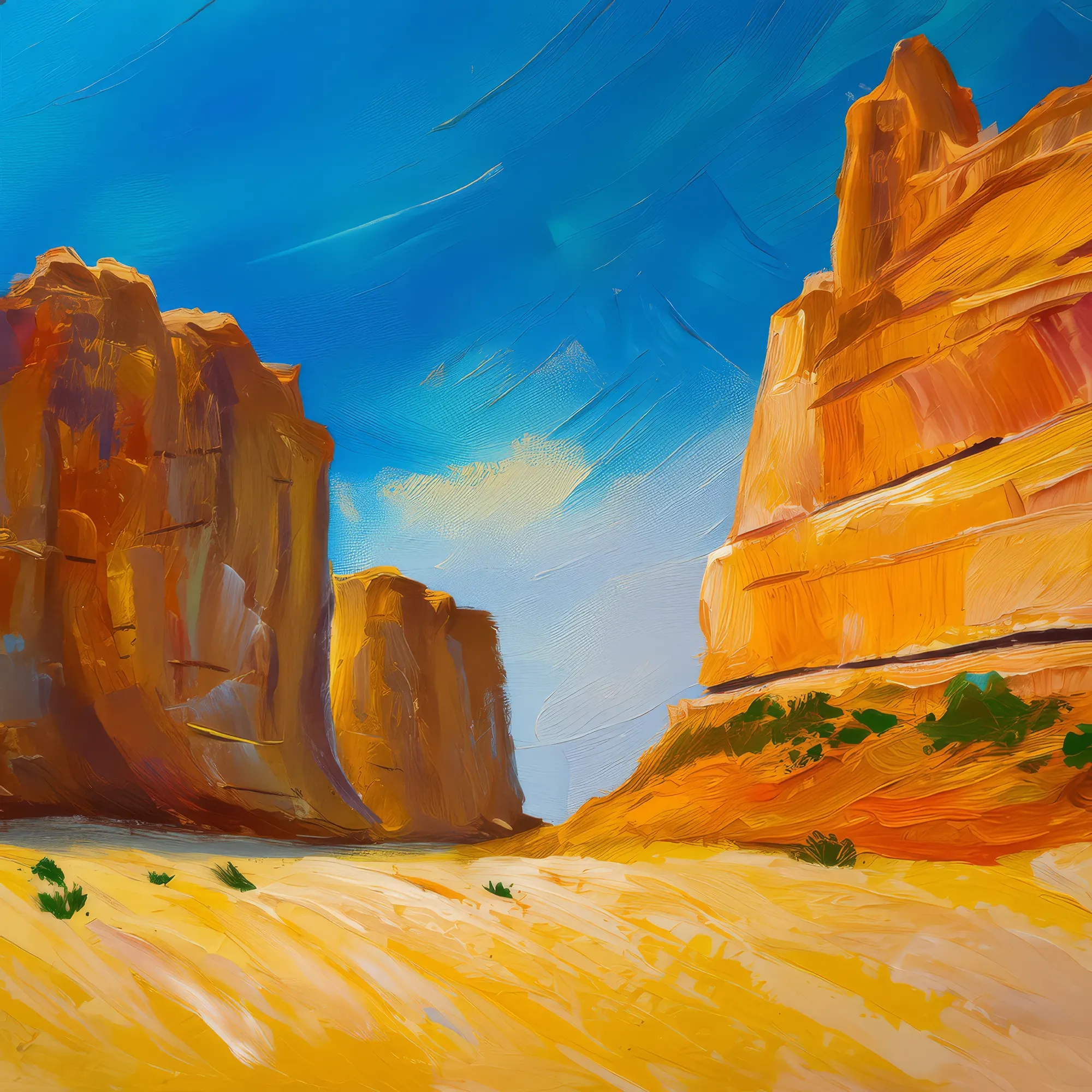 Painting: Sandstone Cliffs