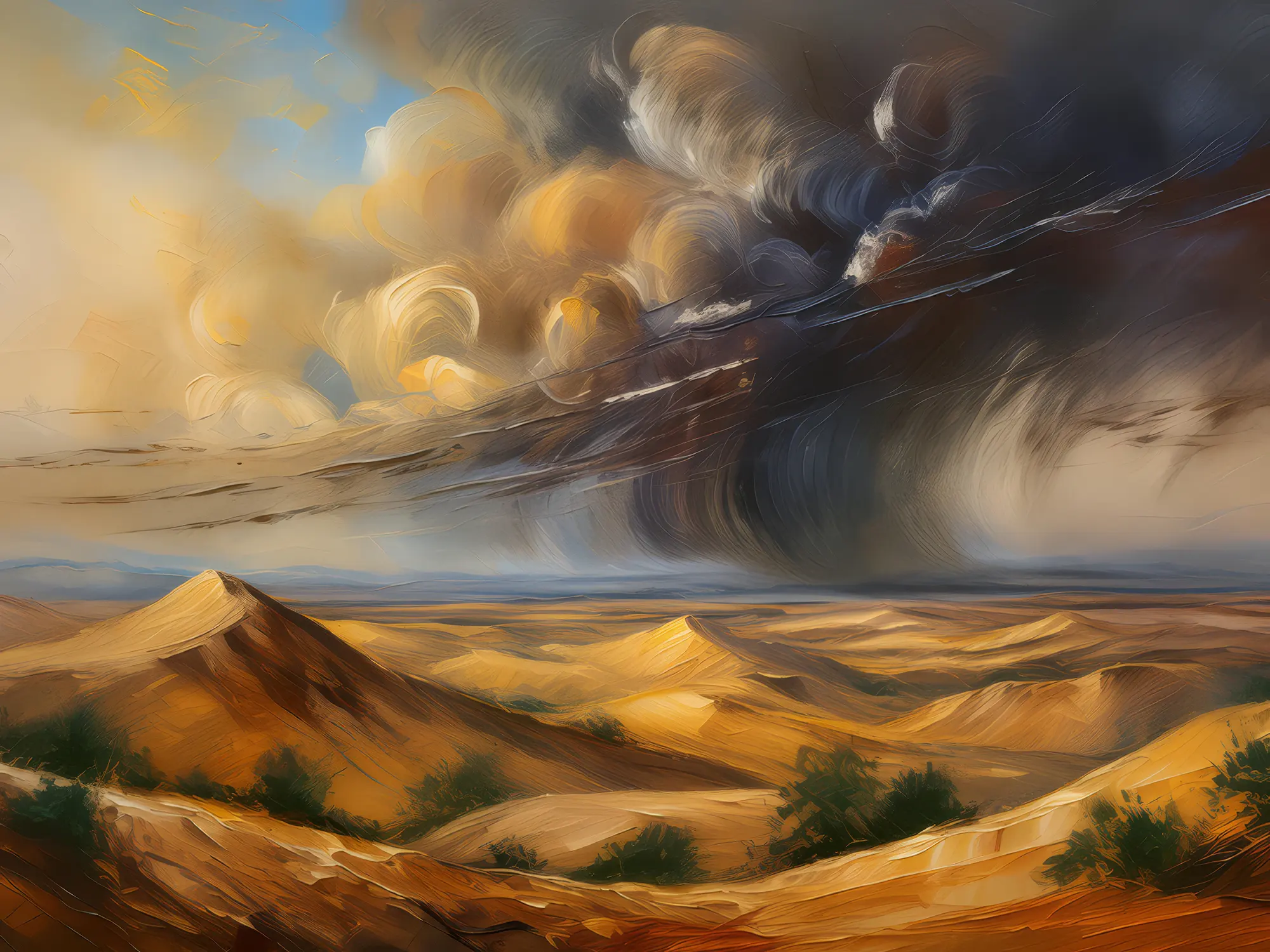 Painting: Sandstorm Approaching