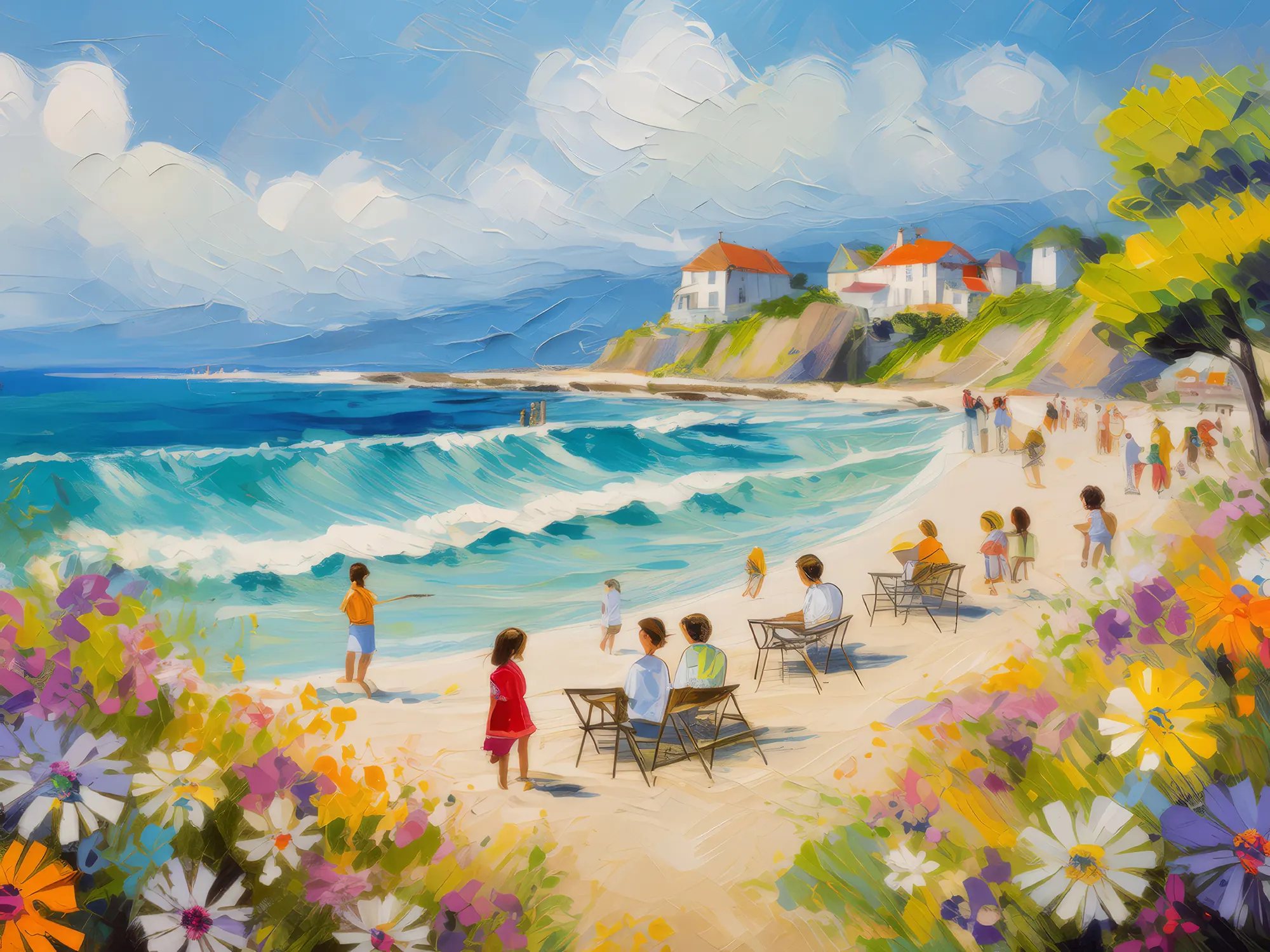 Painting: Sandy Beach Picnic