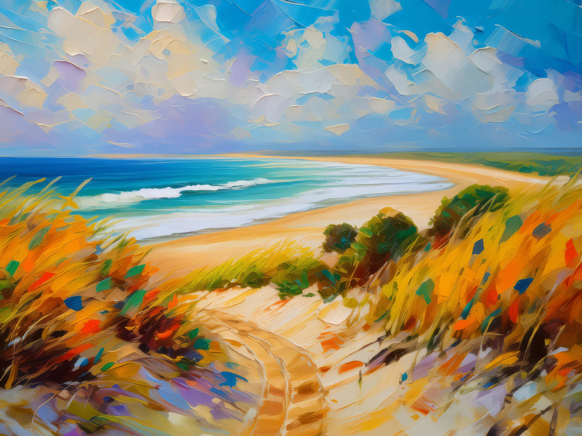 Painting: Sandy Dunes Beach