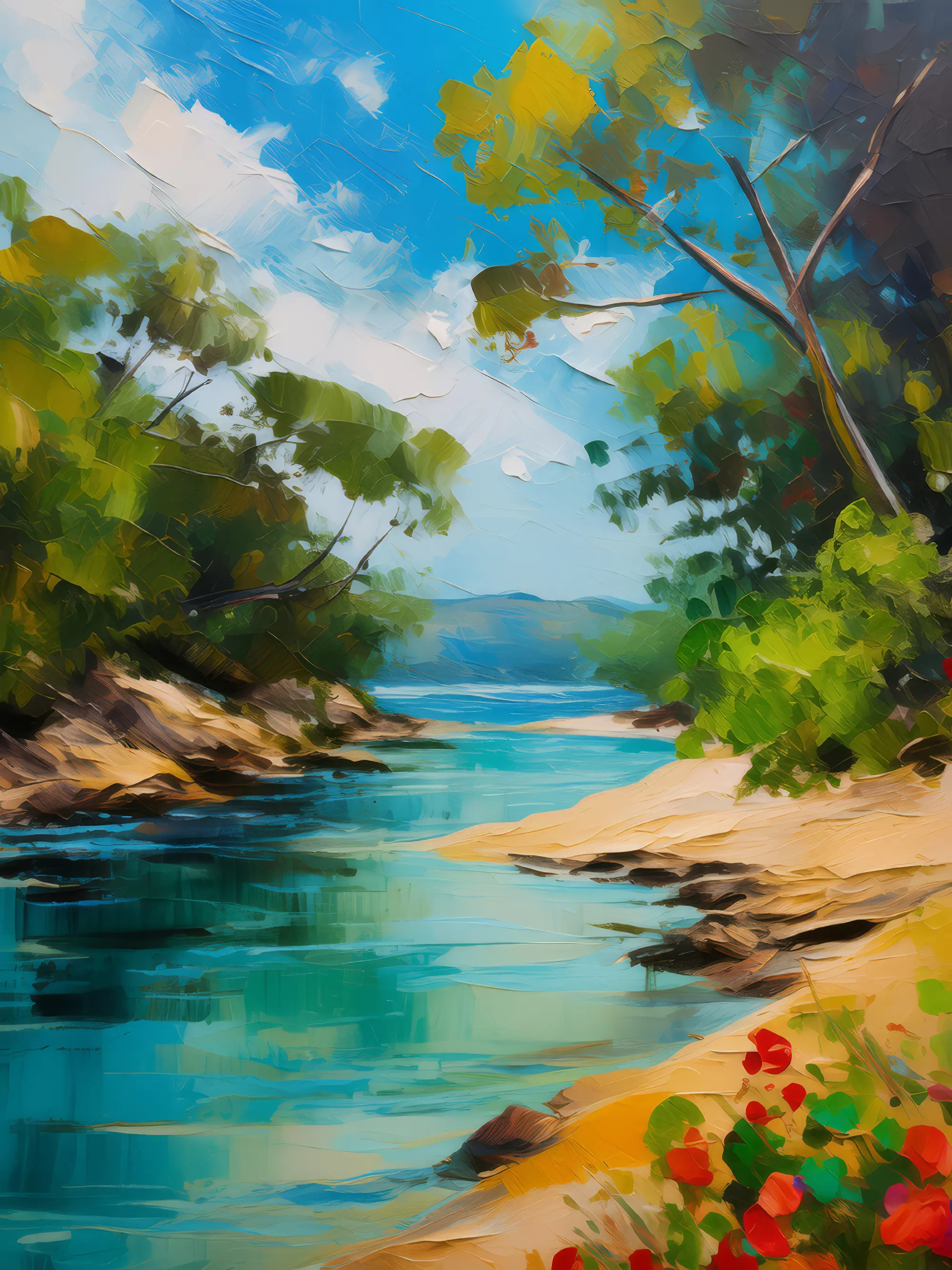 Painting: Sandy Riverbank