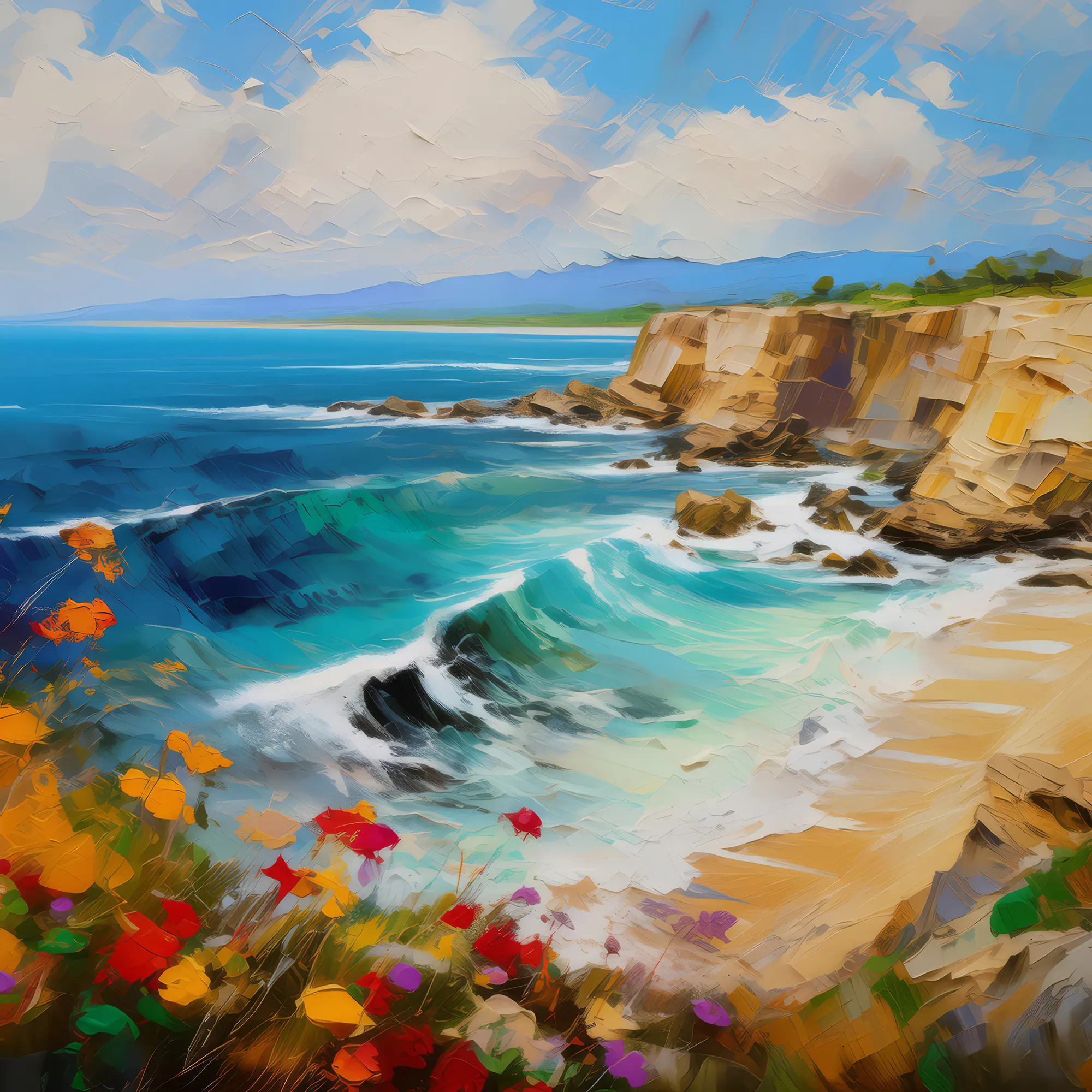 Painting: Seaside Cliff View