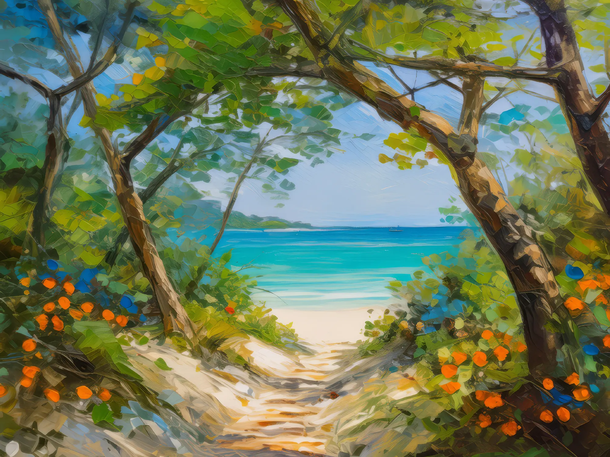 Painting: Secluded Beach Path