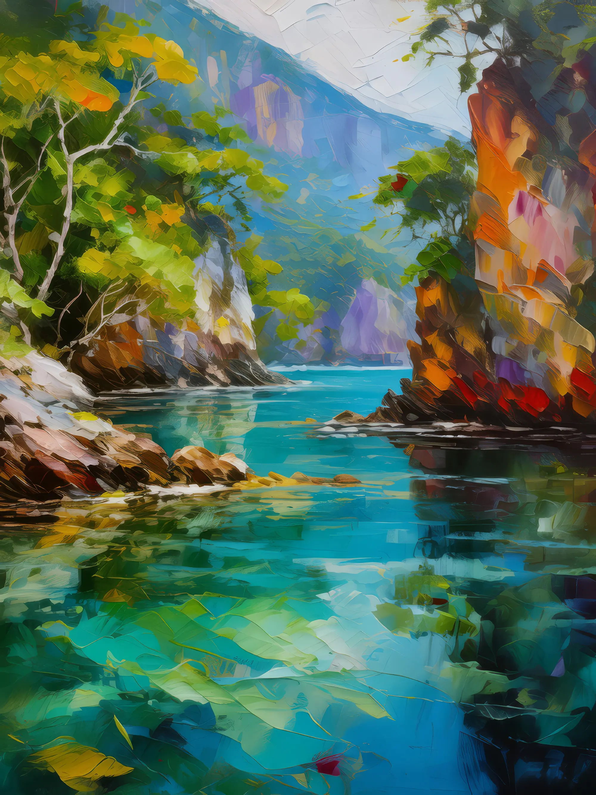 Painting: Secluded Lagoon Cove
