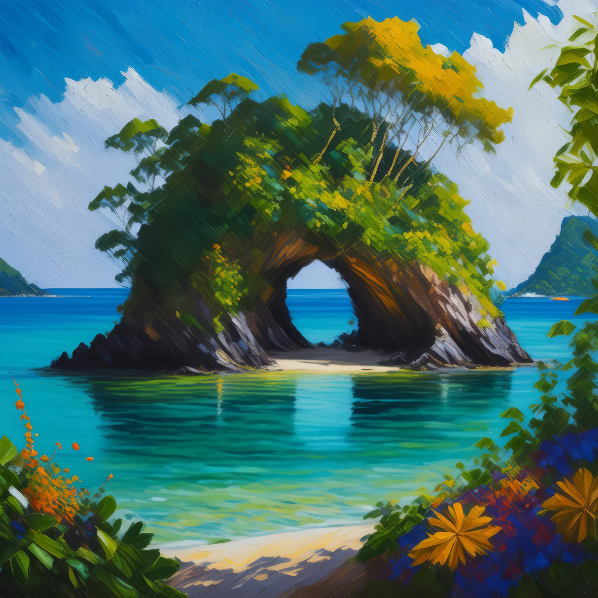 Painting: Secret Grotto Island