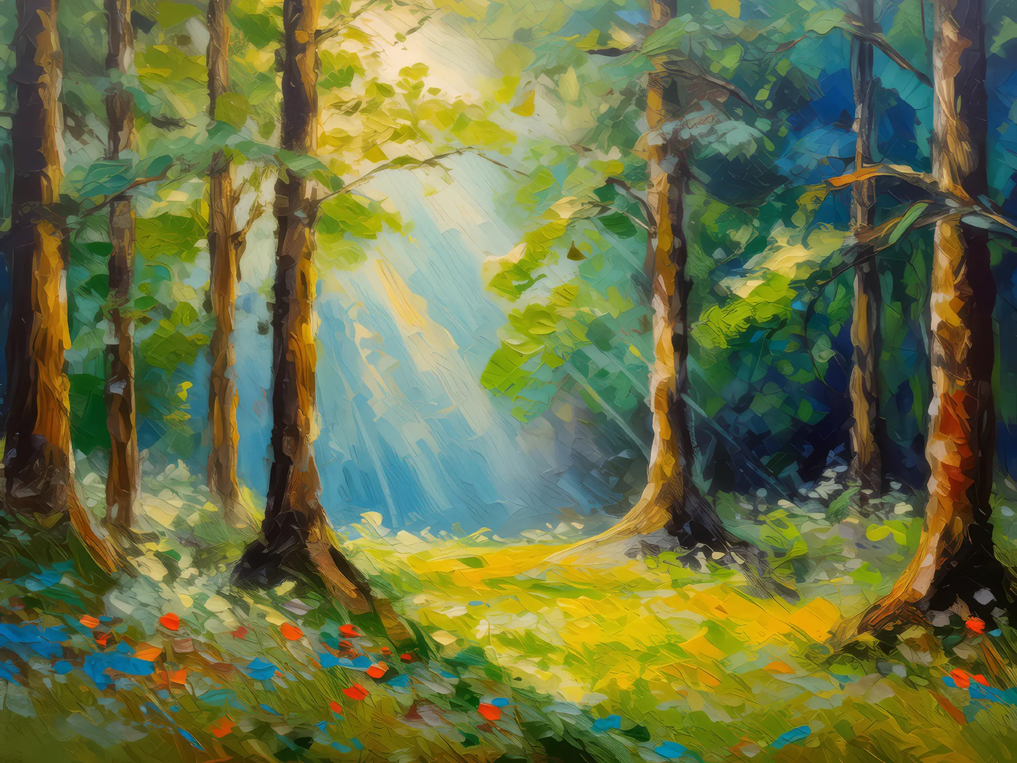Painting: Serene Forest Glade