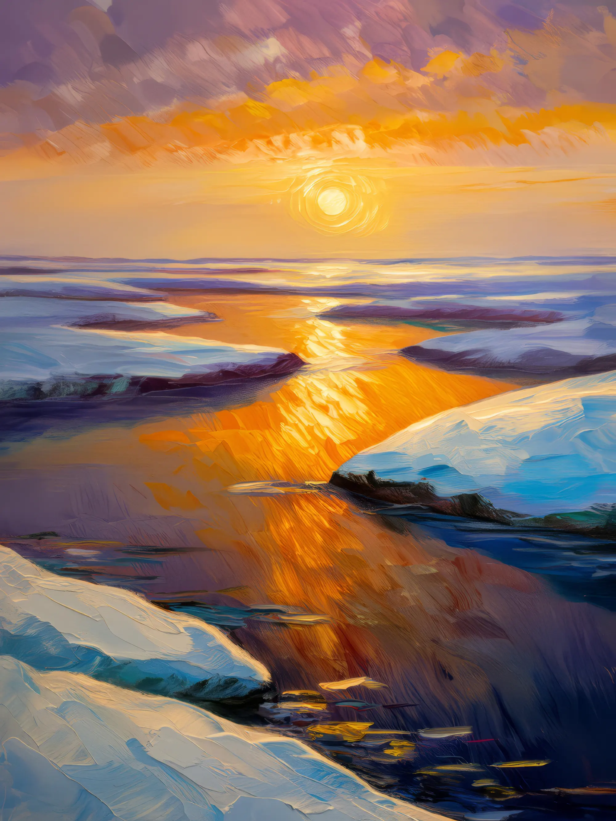 Painting: Shadows Across the Ice