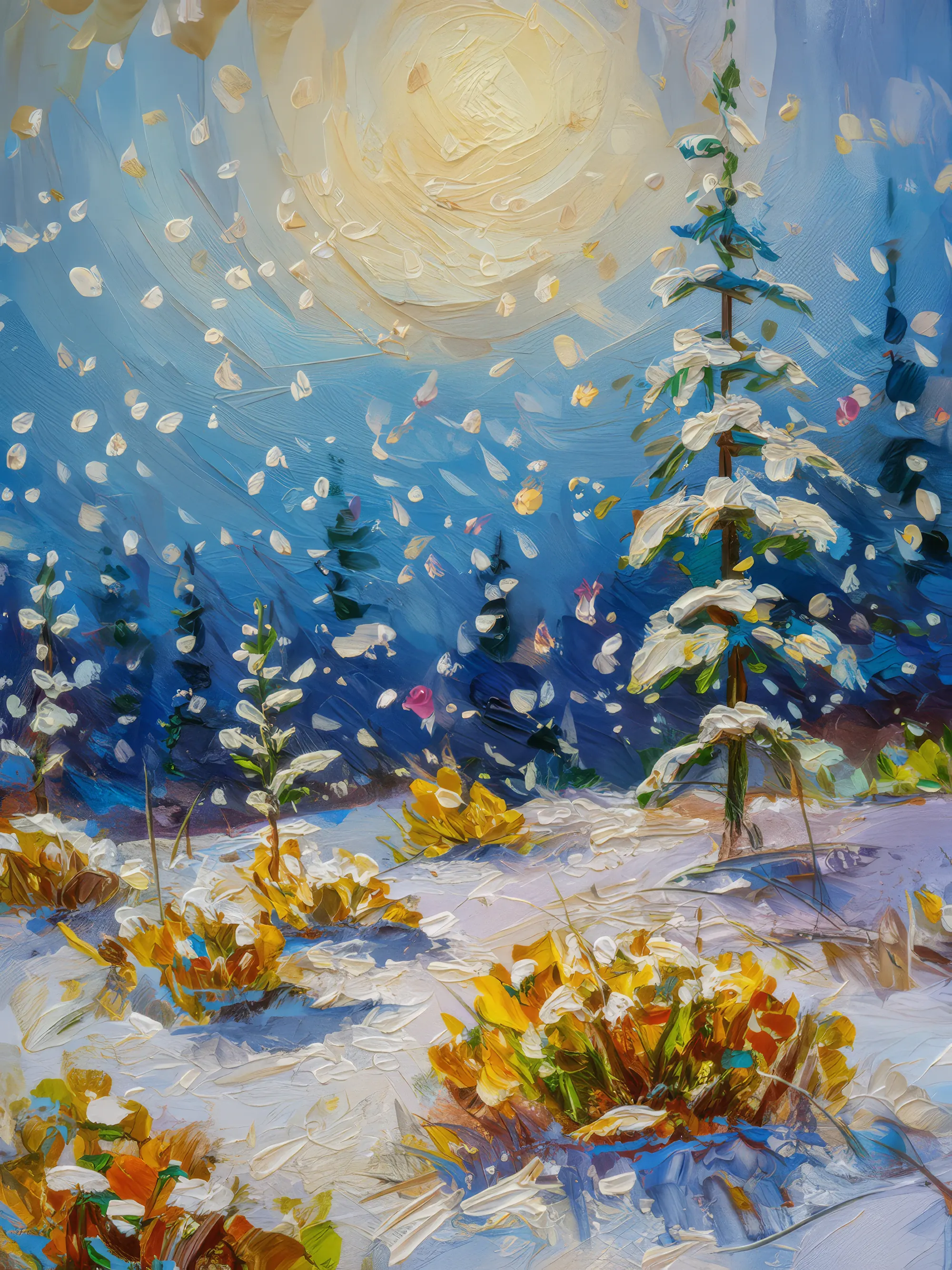 Painting: Silent Snowfall in Boreal