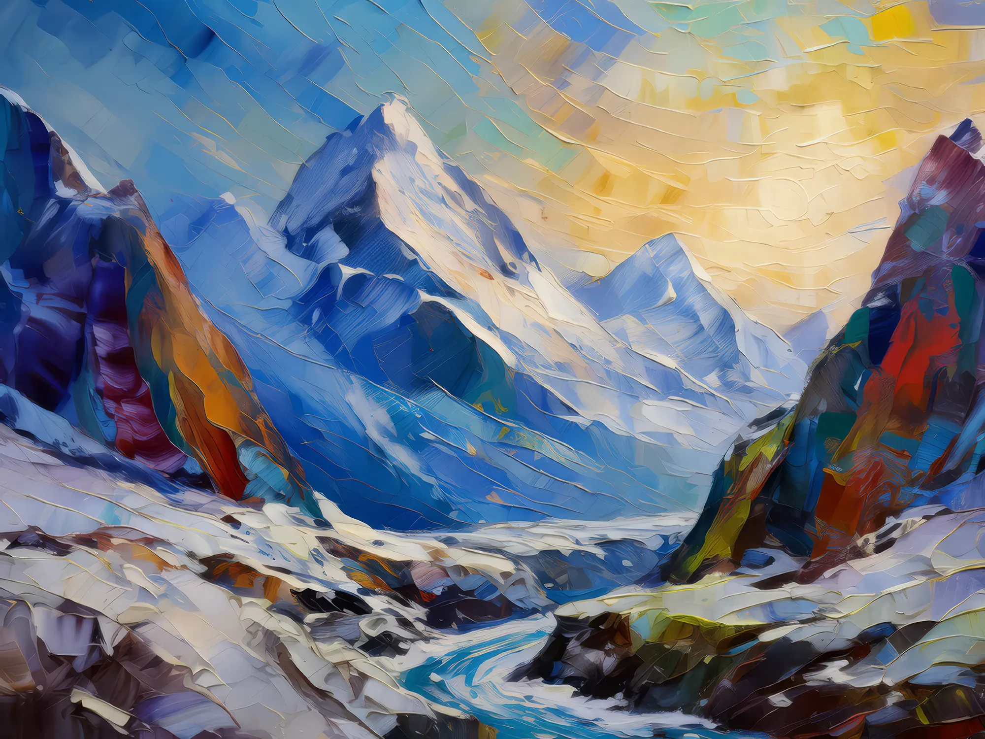 Painting: Snow-Covered Valleys