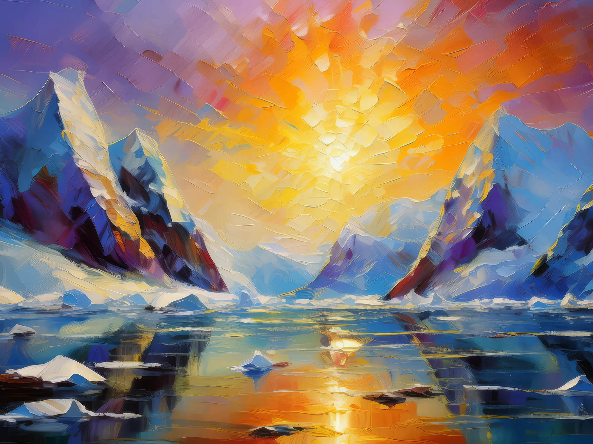 Painting: Snowy Ice Caps