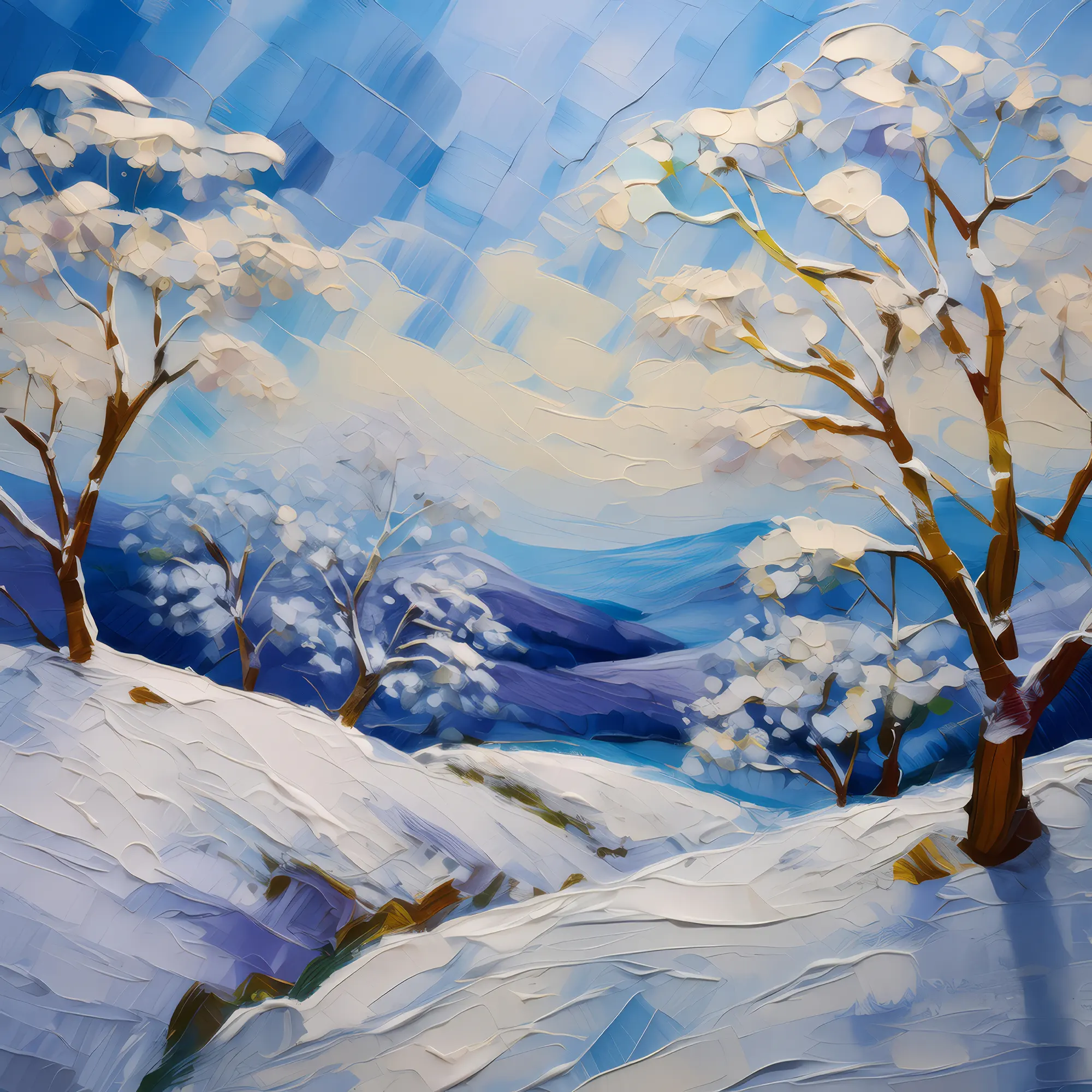 Painting: Snowy Knoll Wonderland