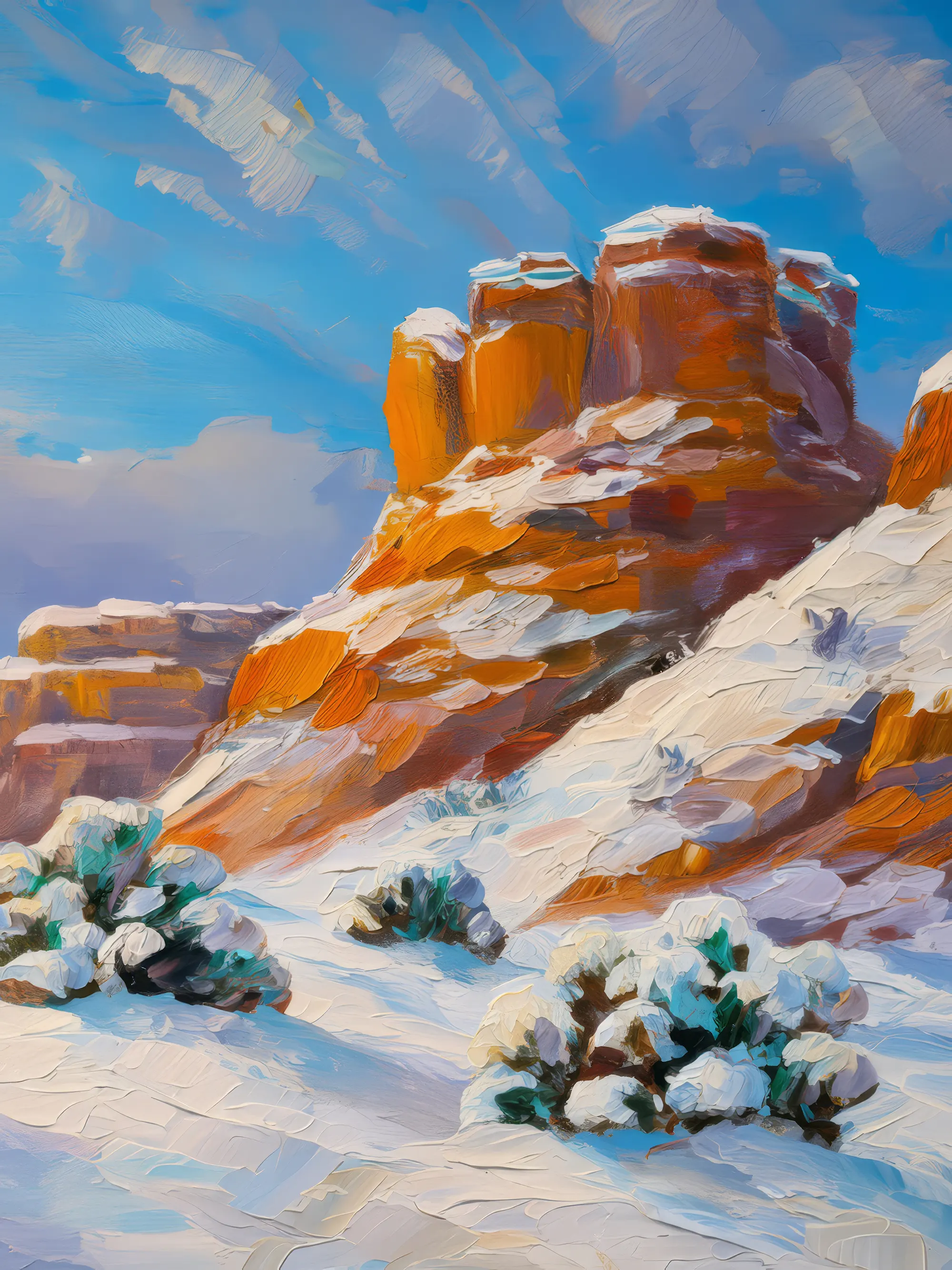 Painting: Snowy Mesa Winter
