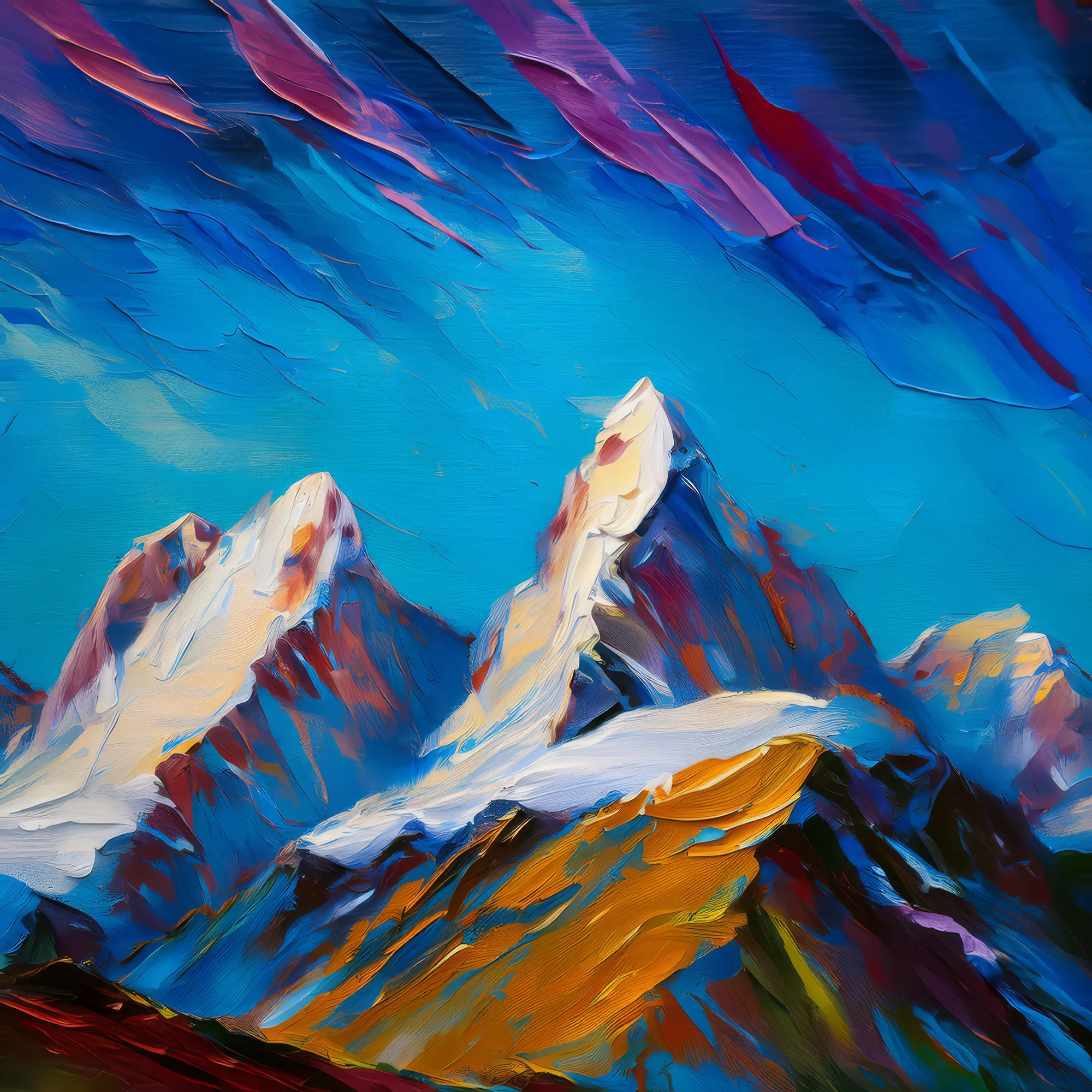 Painting: Snowy Polar Peaks