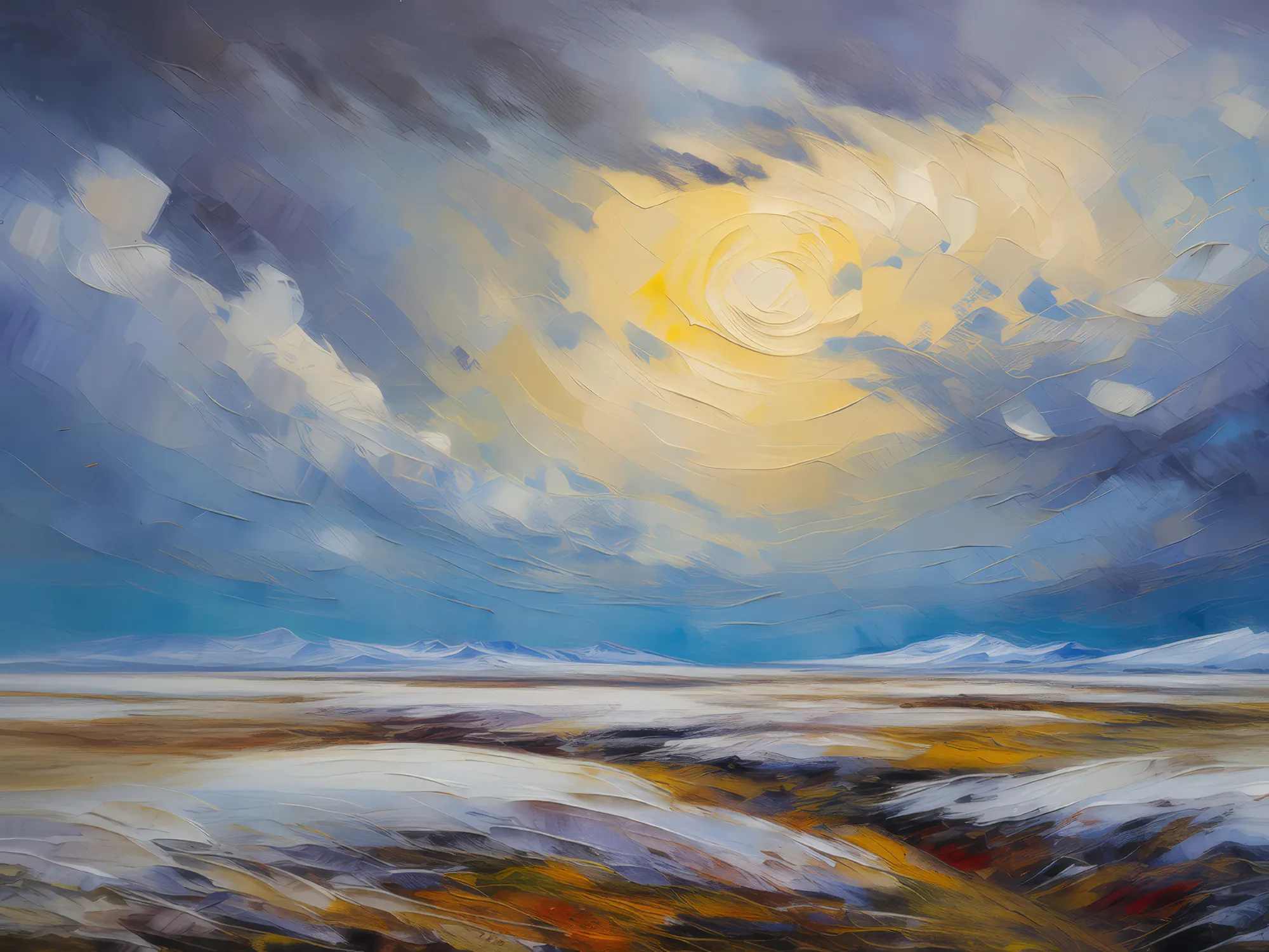 Painting: Solitude of Arctic Flatlands