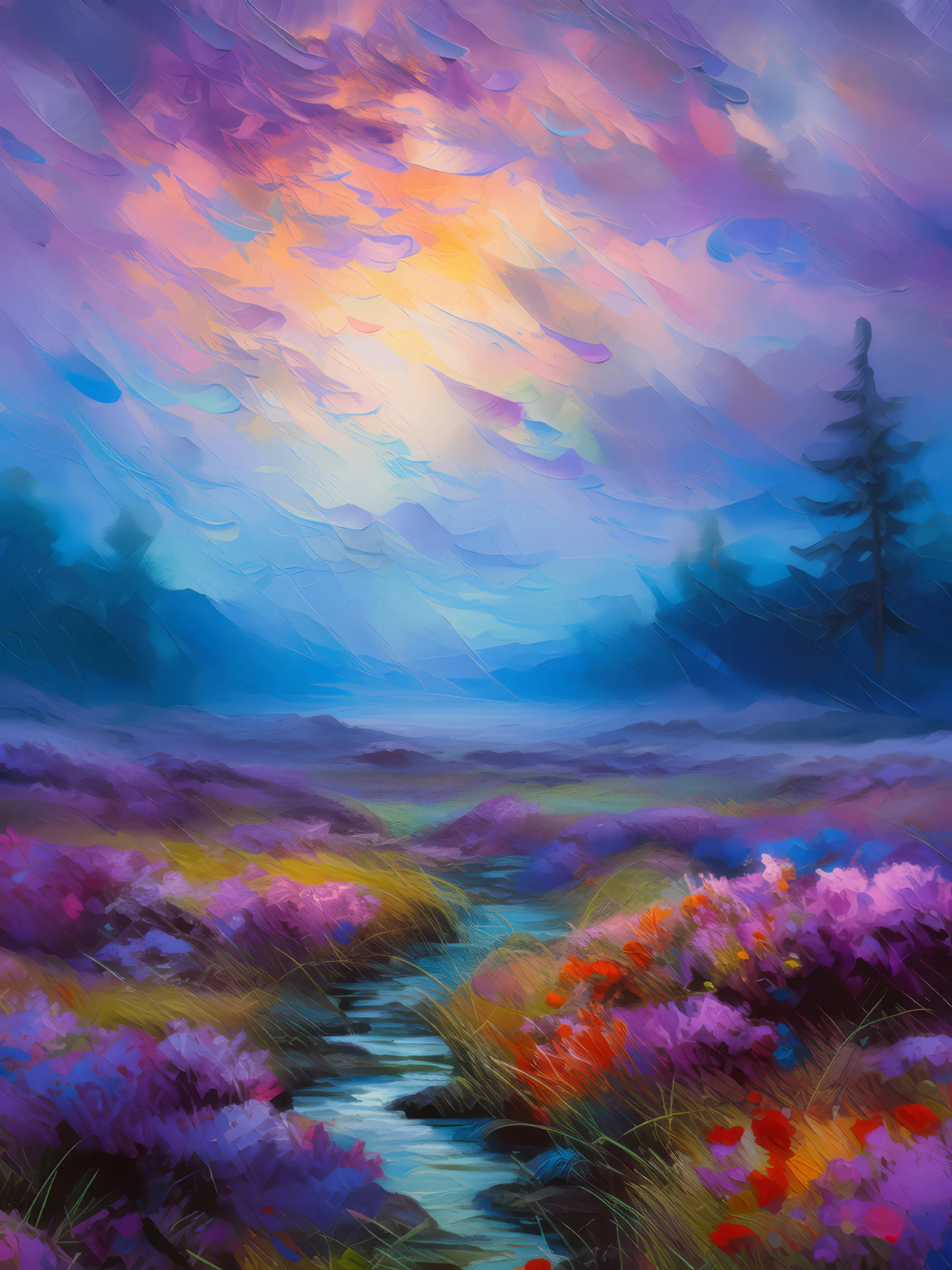 Painting: Spectral Fog on Moor