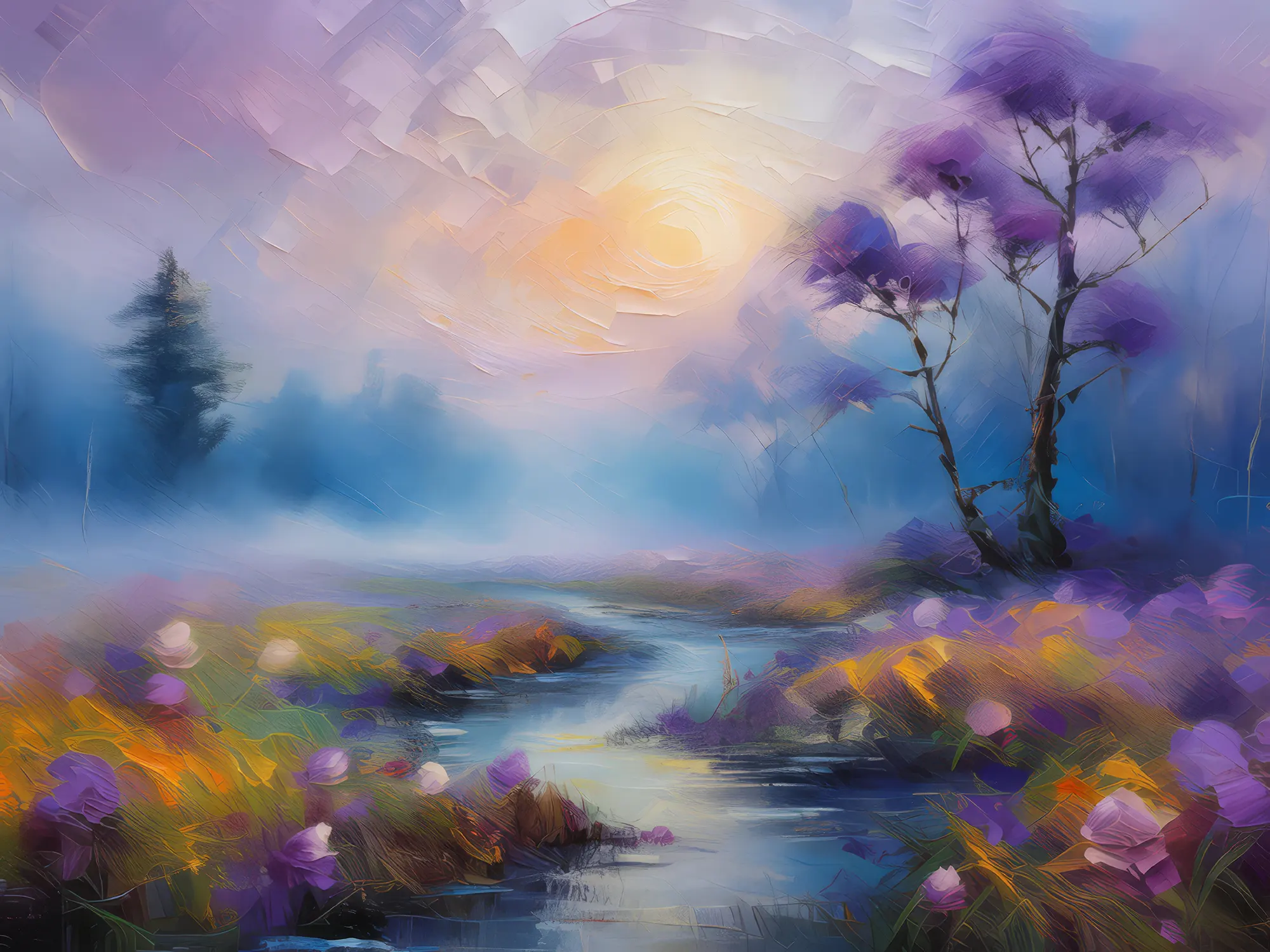 Painting: Spectral Foggy Moor