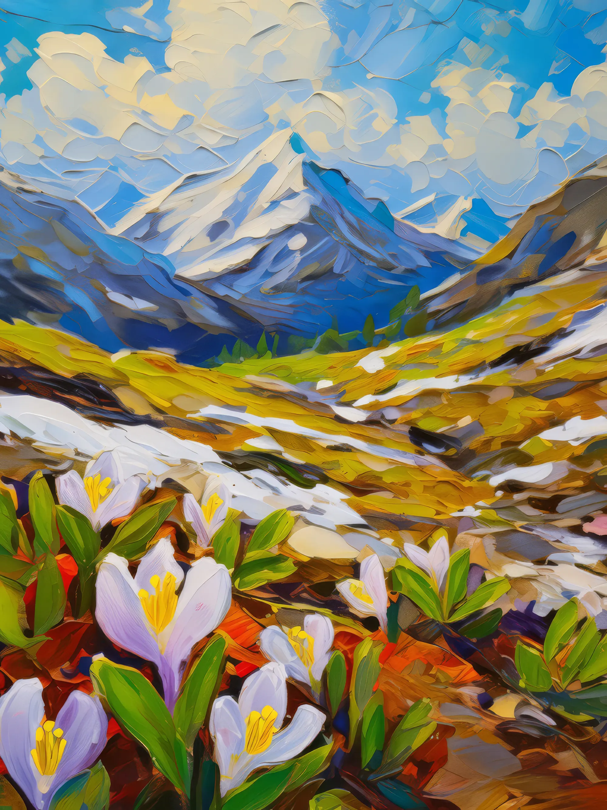 Painting: Spring Alpine Tundra