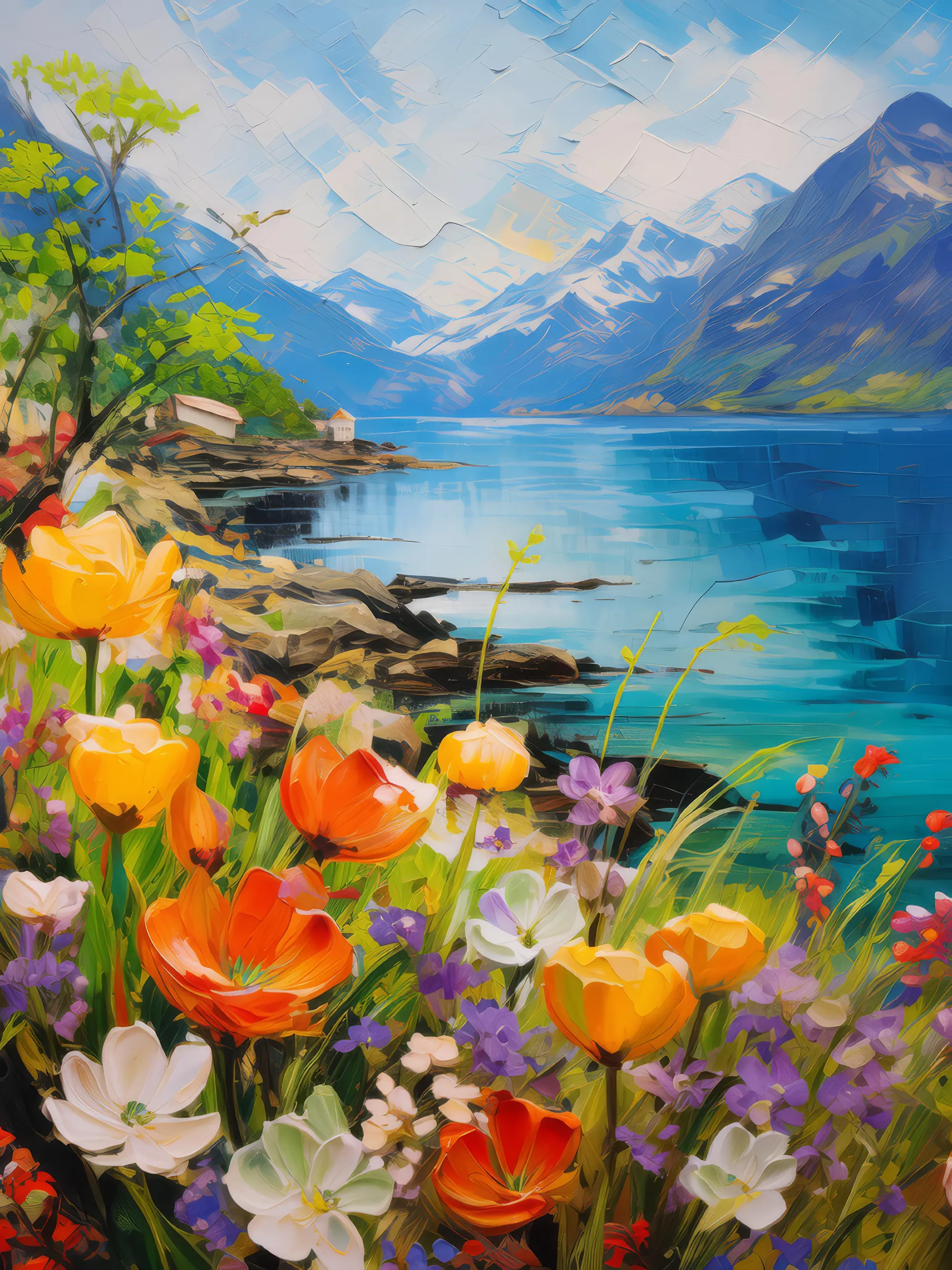 Painting: Spring Awakening Along the Fjord