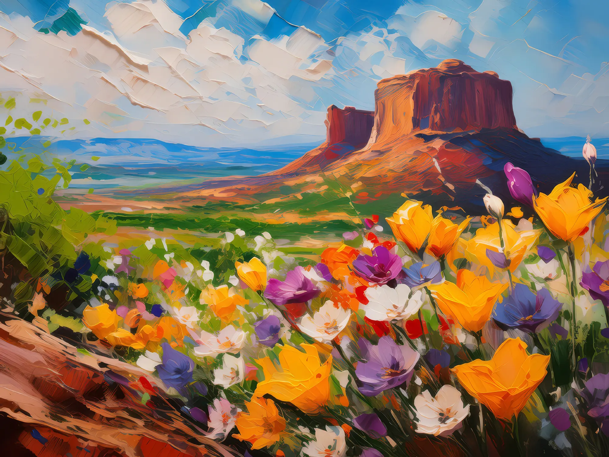 Painting: Spring Bloom Mesa