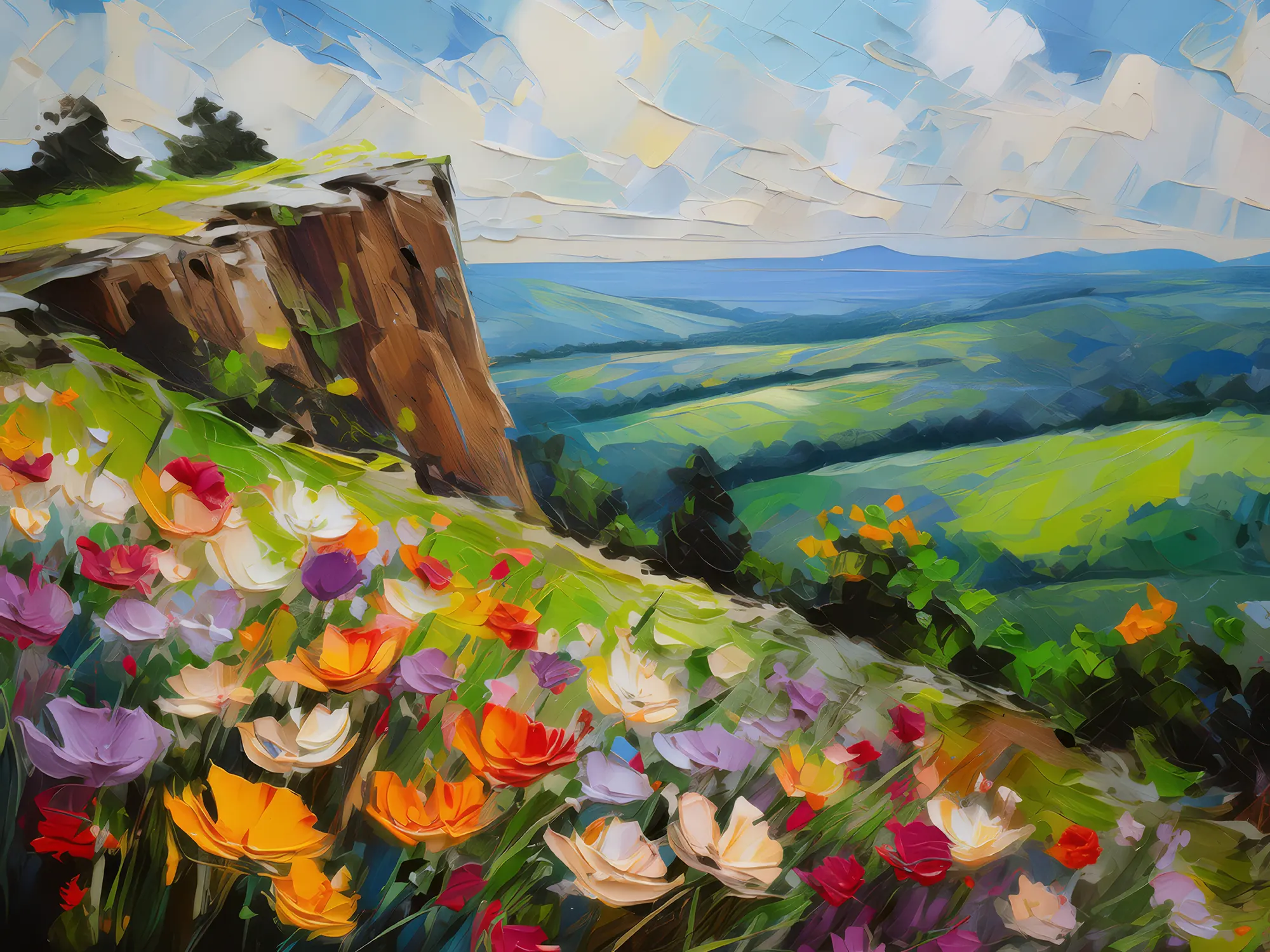 Painting: Spring Blossom Bluff