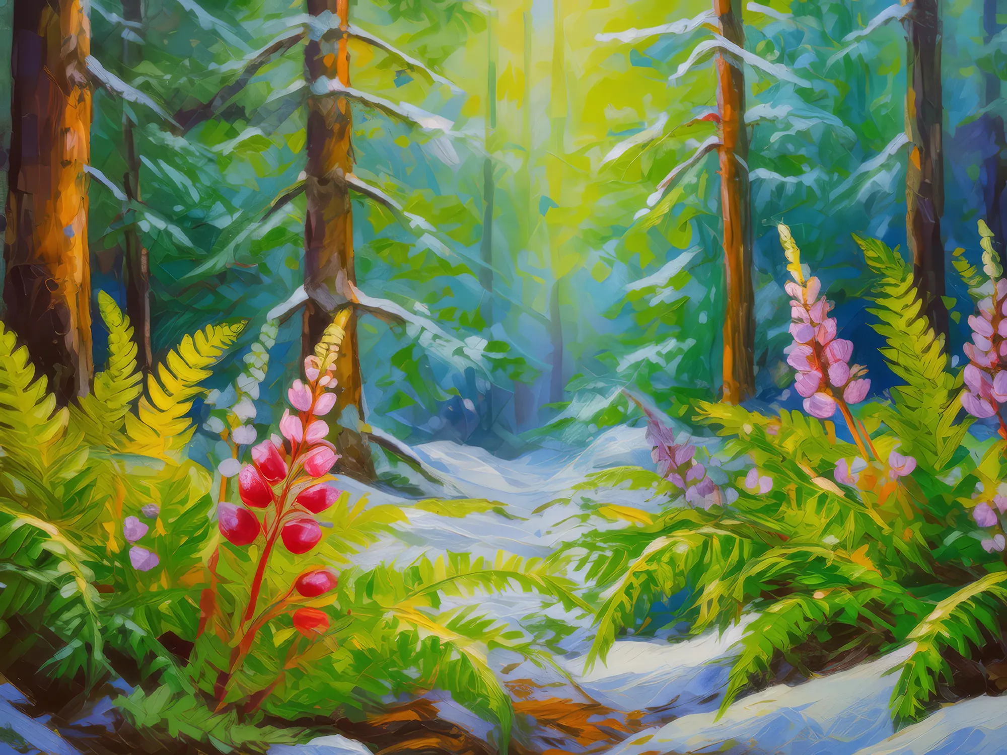 Painting: Spring Renewal in the Jungle