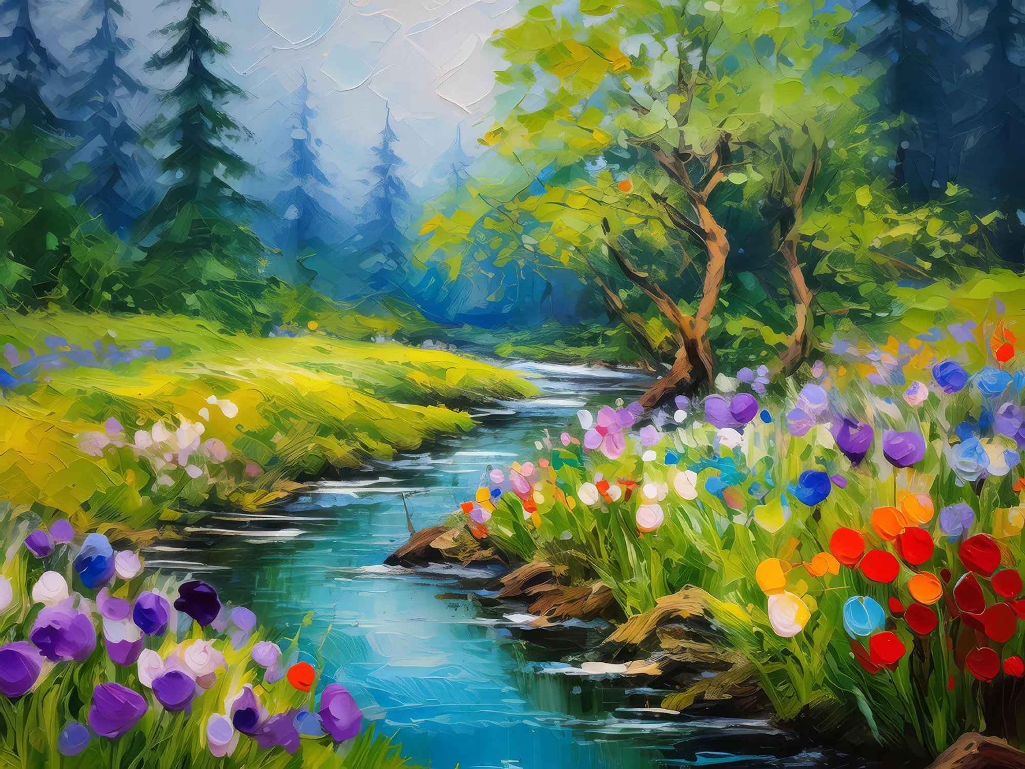 Painting: Spring Water on Moor