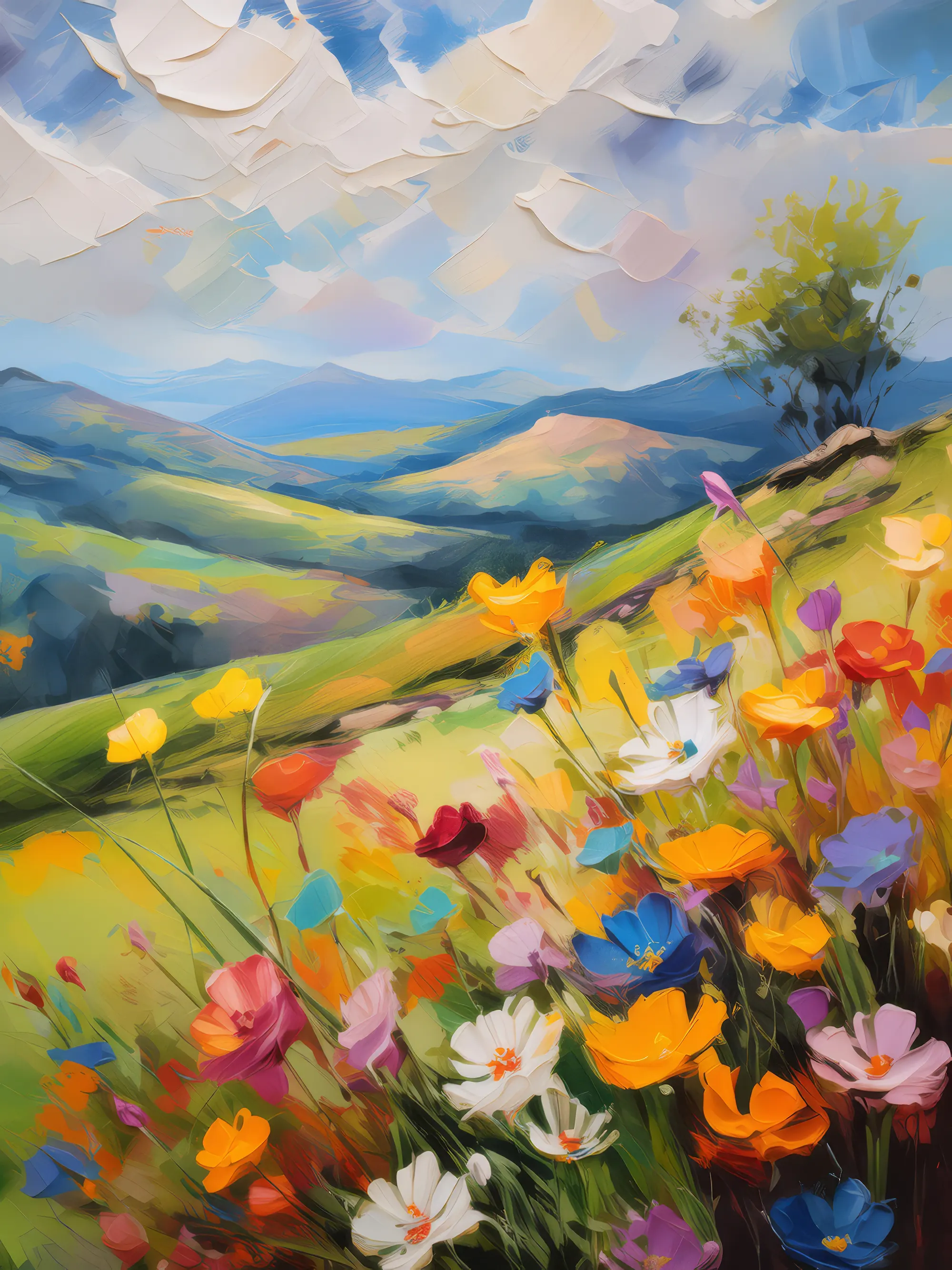 Painting: Springtime Knoll Bloom